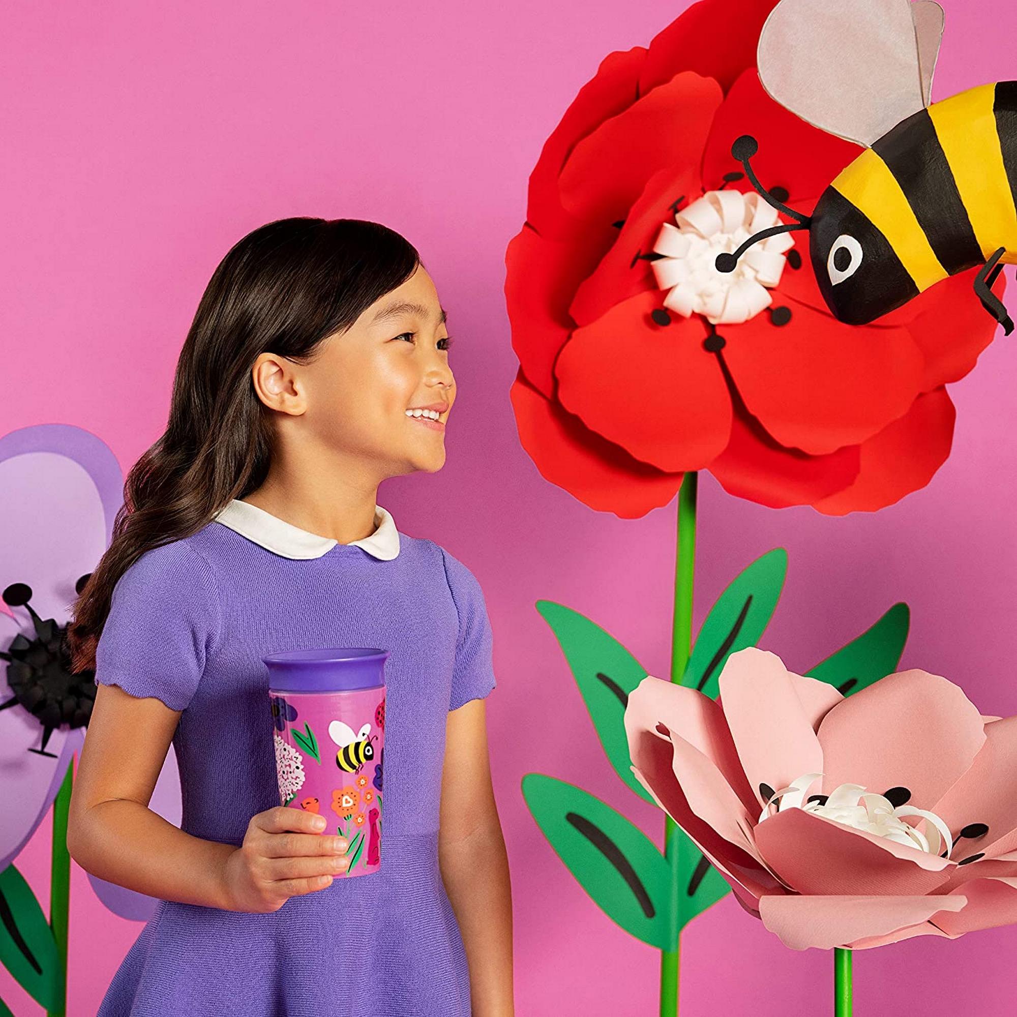 Munchkin Miracle 360° Wildlove 2 Pieces Sippy Cups, Bee/Lemur - 266 ml x 2-baby-feeding-mealtimeessentials-image-5