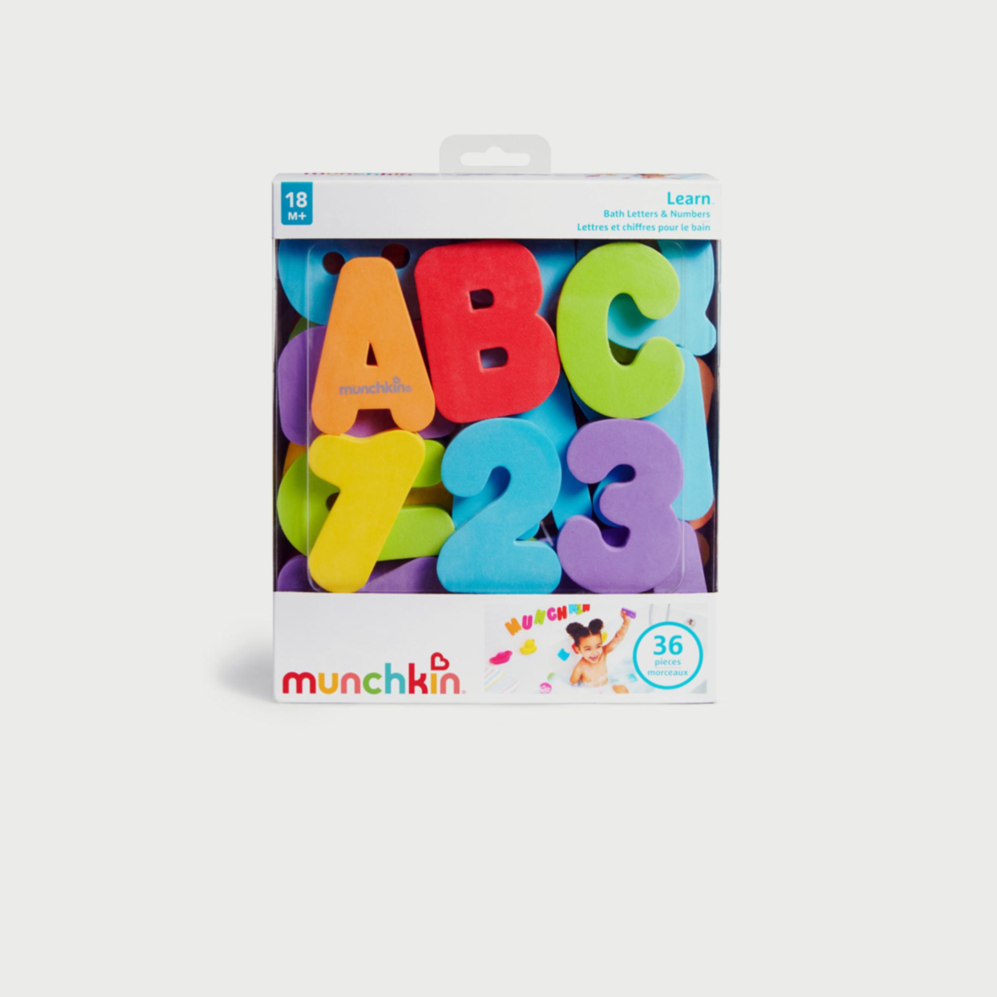 Munchkin Learn Bath Letters Numbers Bath Toy 36 Pieces