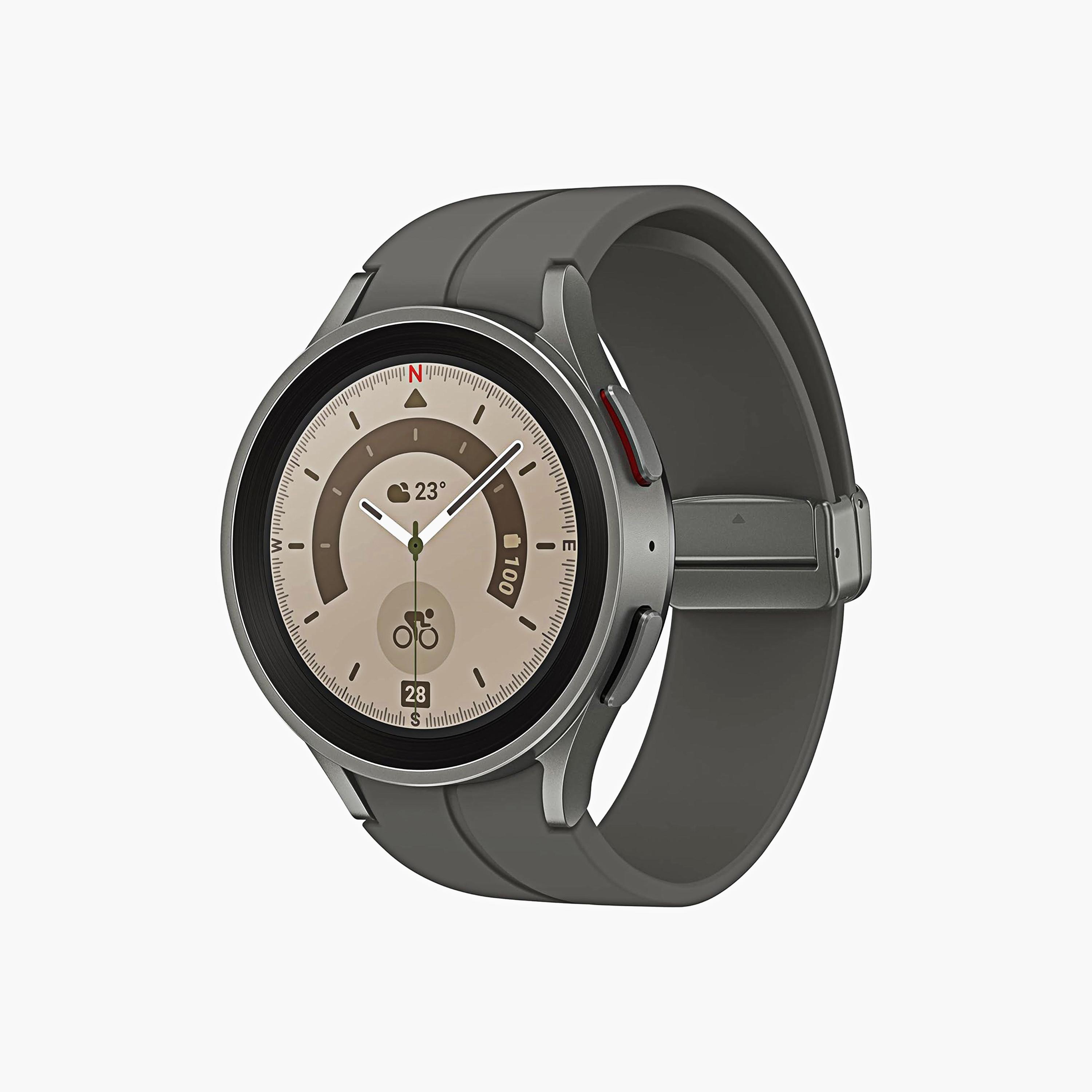Samsung Galaxy Watch 5 Pro 45mm Gray Titanium-SM-R920NZTAMEA-electronics-smartwatches-image-1