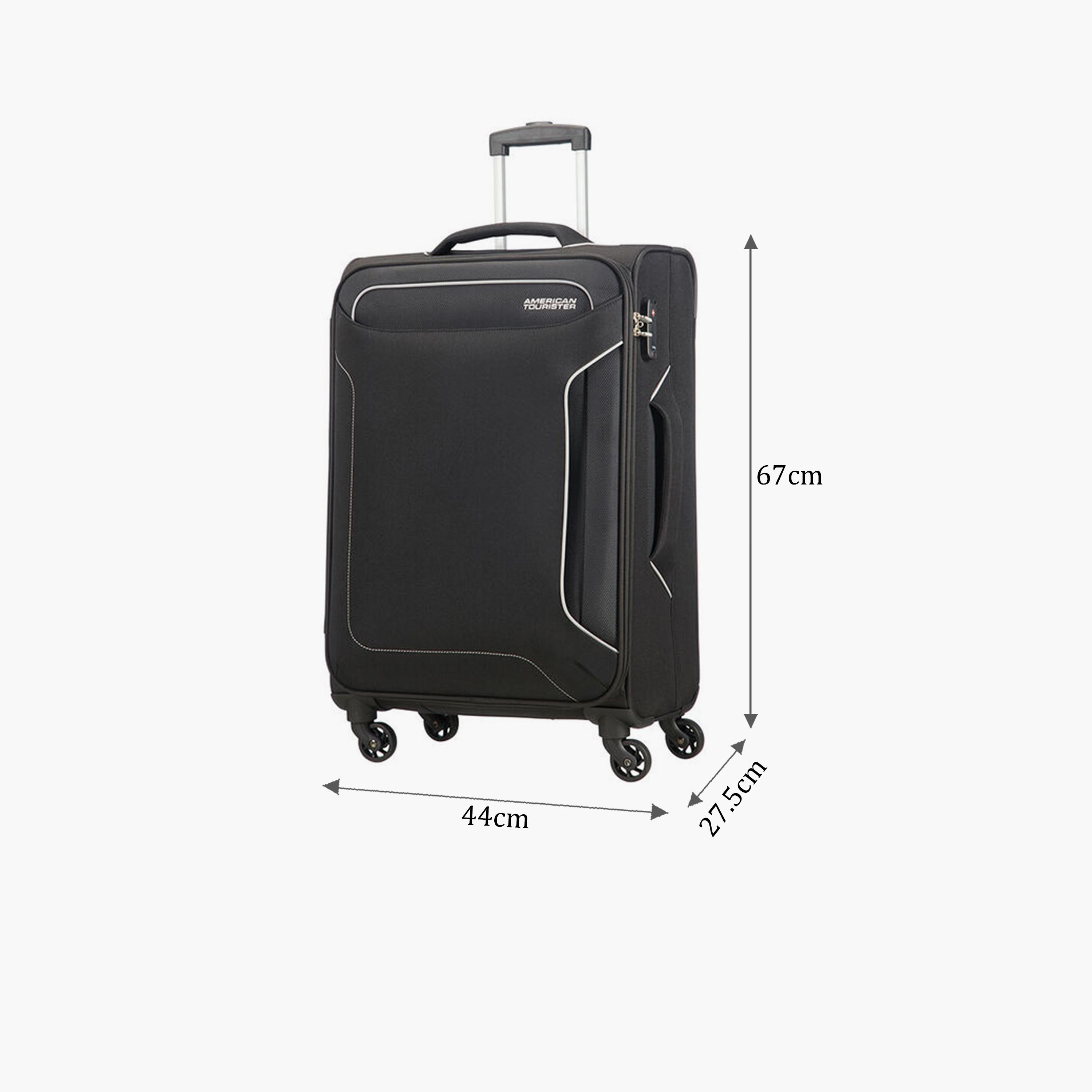 American Tourister Holiday 68 CM Medium Check-in Polyester Soft Sided 4-Wheeler Spinner Trolley Bag with TSA Lock-travel-luggagesandbags-luggage-image-2
