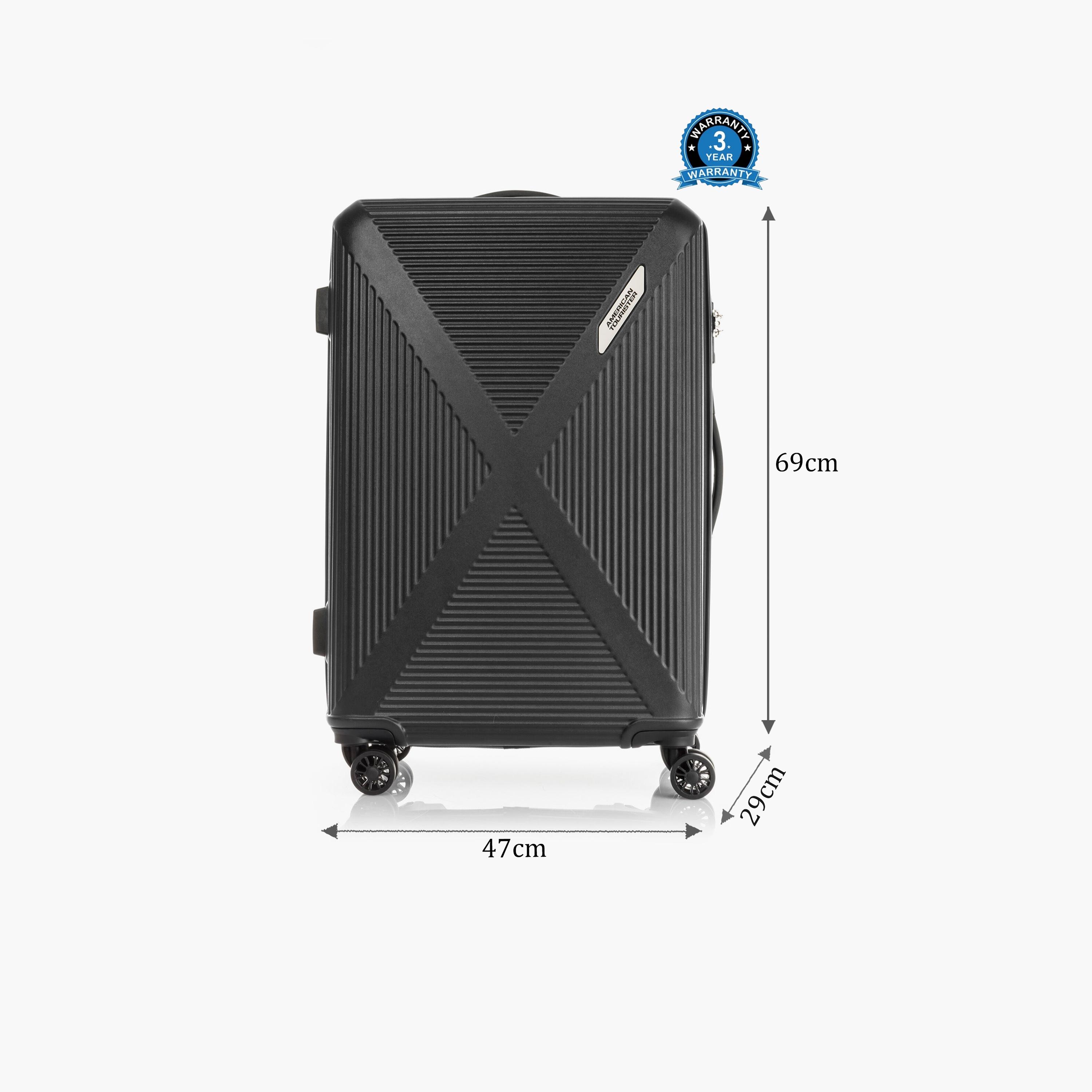 American Tourister Cuatro 69 CM Medium Check-in Polypropylene Hard Sided 4-Wheeler Spinner Trolley Bag with TSA Lock-travel-luggagesandbags-luggage-image-2