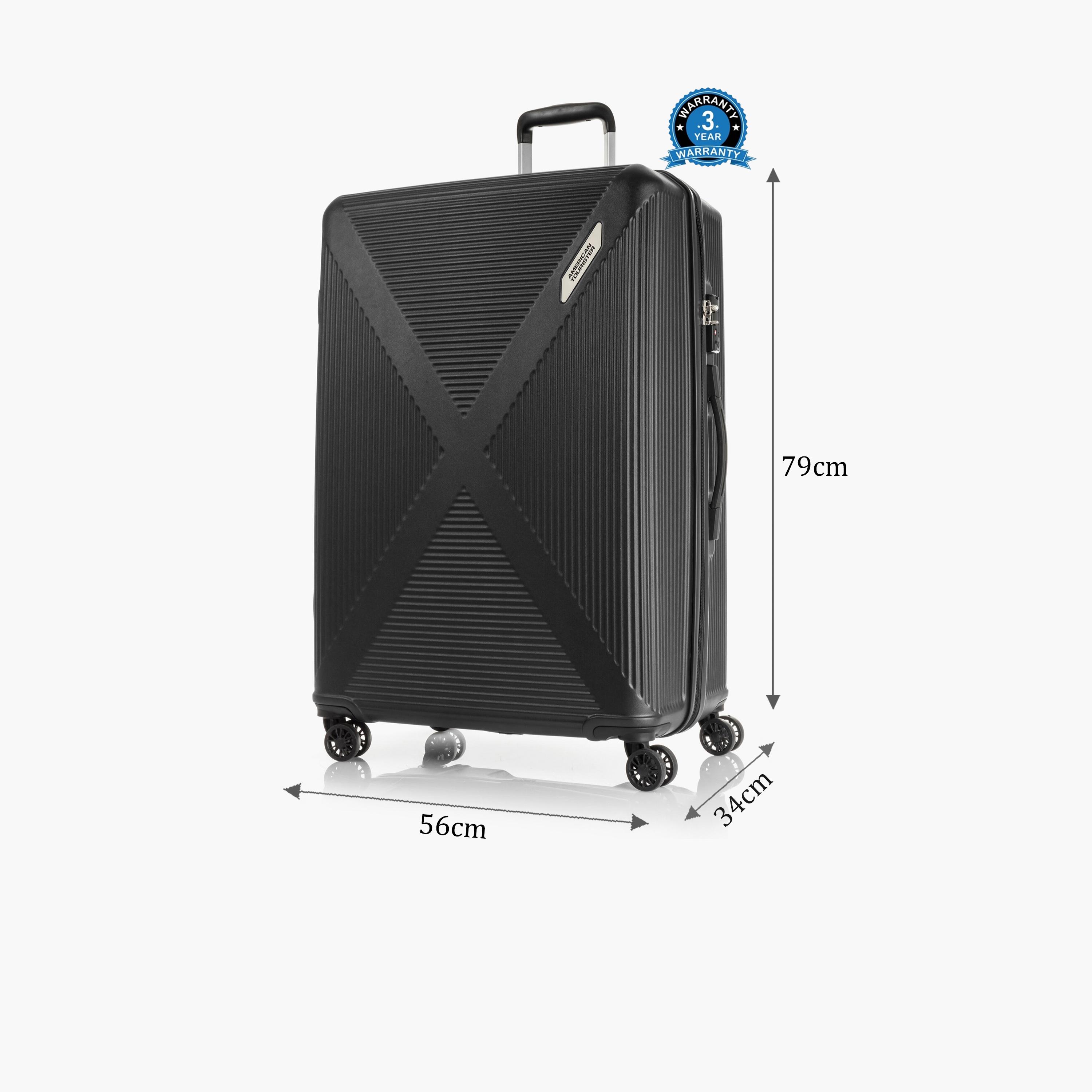 American Tourister Cuatro 79 CM Large Check-in Polypropylene Hard Sided 4-Wheeler Spinner Trolley Bag with TSA Lock-travel-luggagesandbags-luggage-image-2