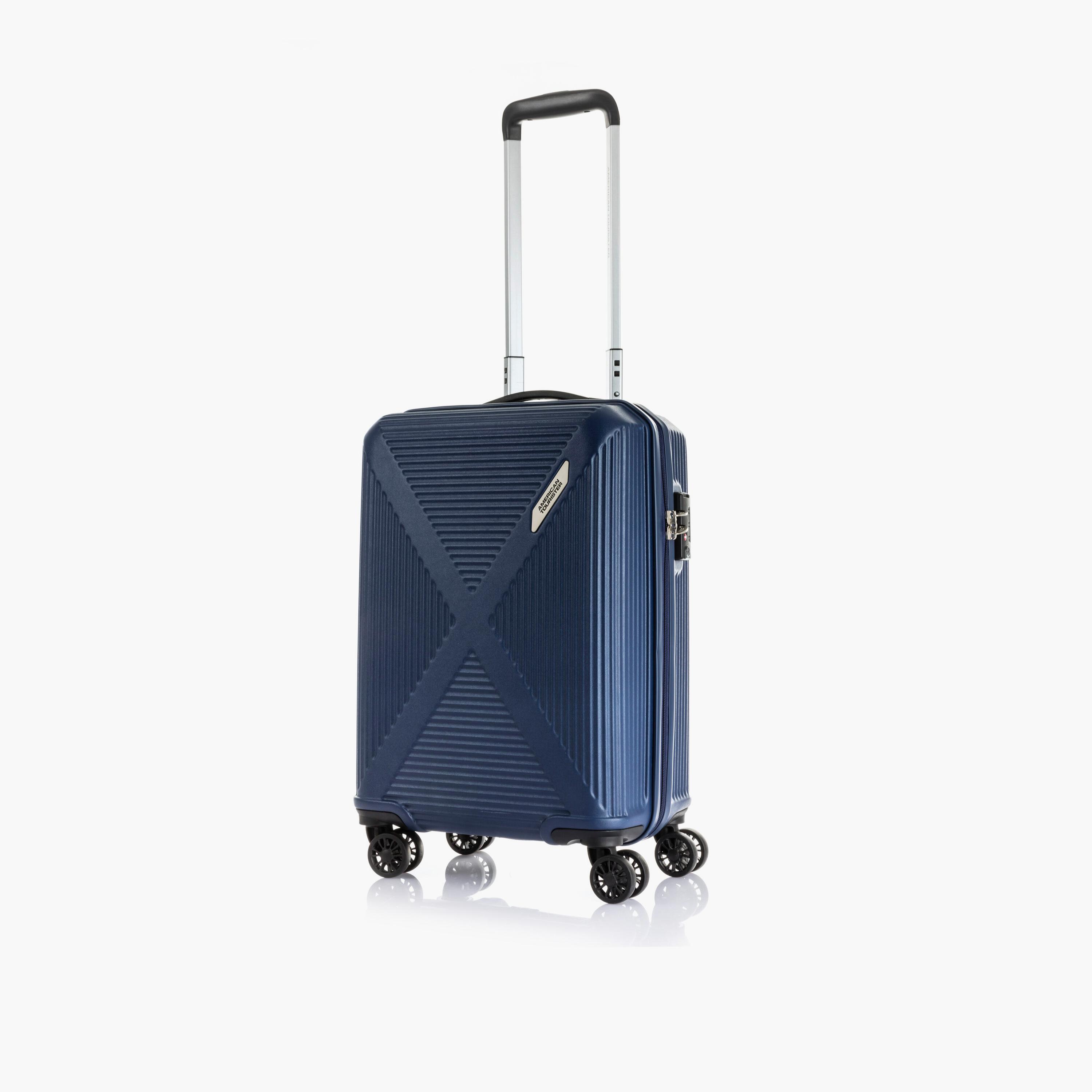American Tourister Cuatro 55 CM Small Cabin Polypropylene Hard Sided 4-Wheeler Spinner Trolley Bag with TSA Lock-travel-luggagesandbags-luggage-image-1