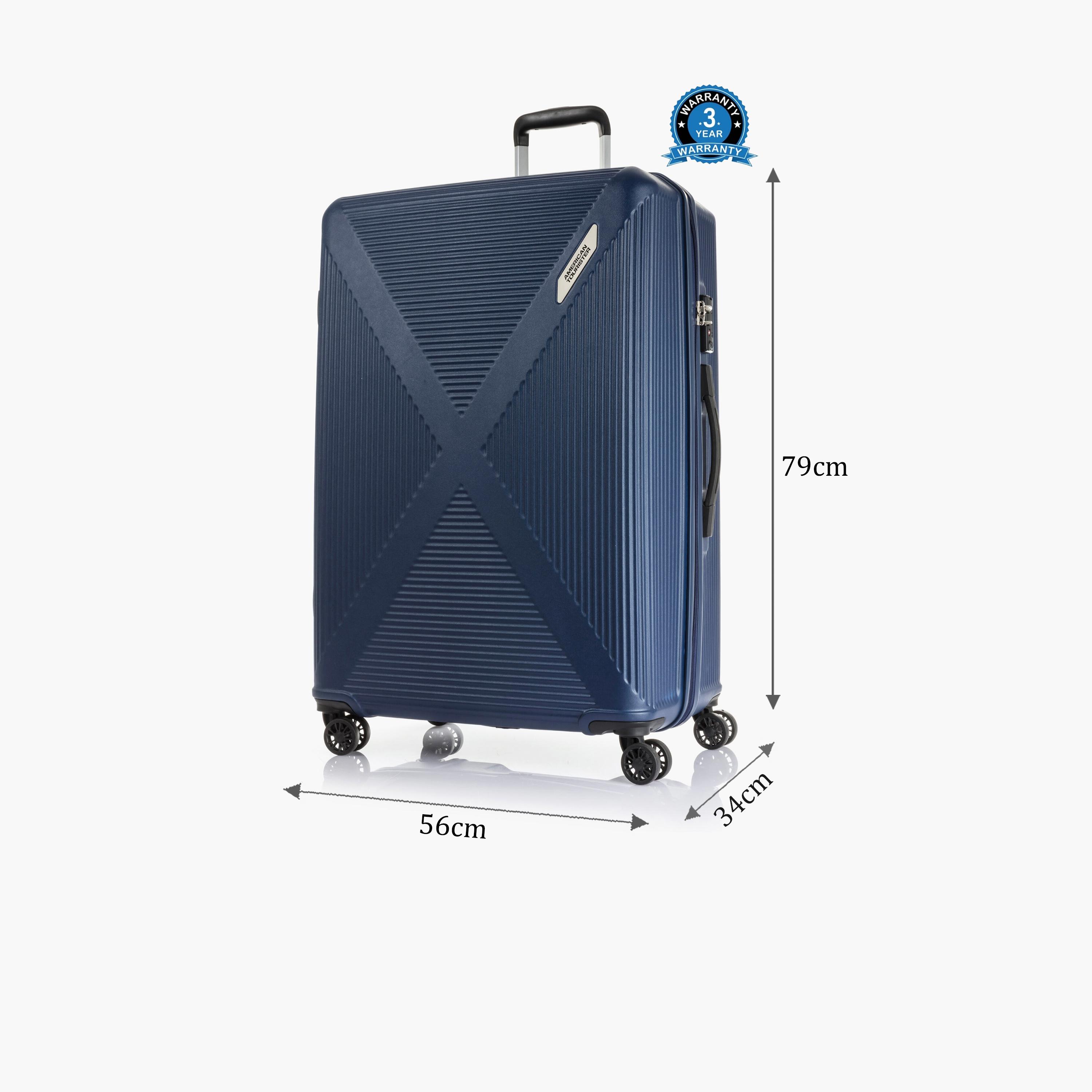 American Tourister Cuatro 79 CM Large Check-in Polypropylene Hard Sided 4-Wheeler Spinner Trolley Bag with TSA Lock-travel-luggagesandbags-luggage-image-2