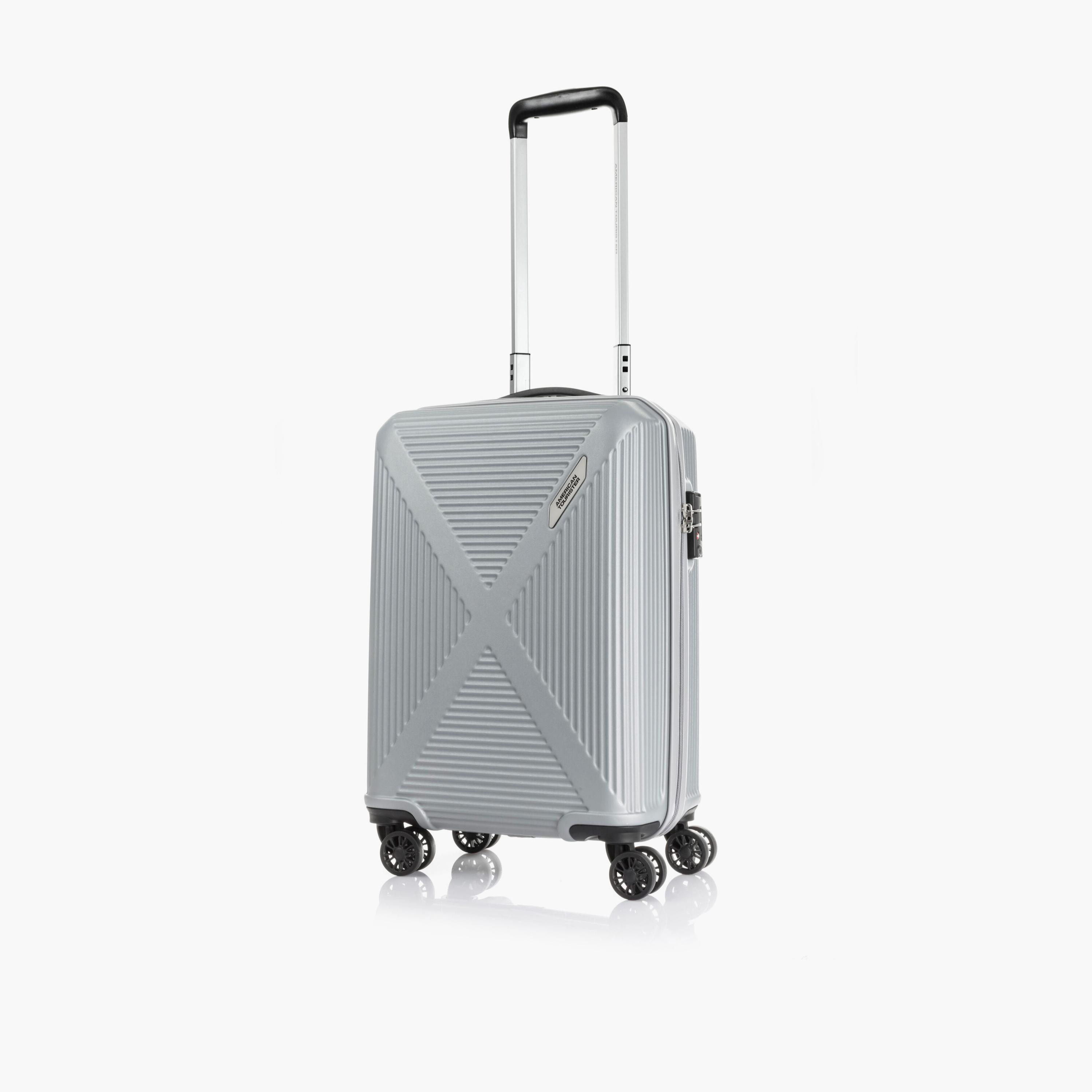 American Tourister Cuatro 55 CM Small Cabin Polypropylene Hard Sided 4-Wheeler Spinner Trolley Bag with TSA Lock-travel-luggagesandbags-luggage-image-1