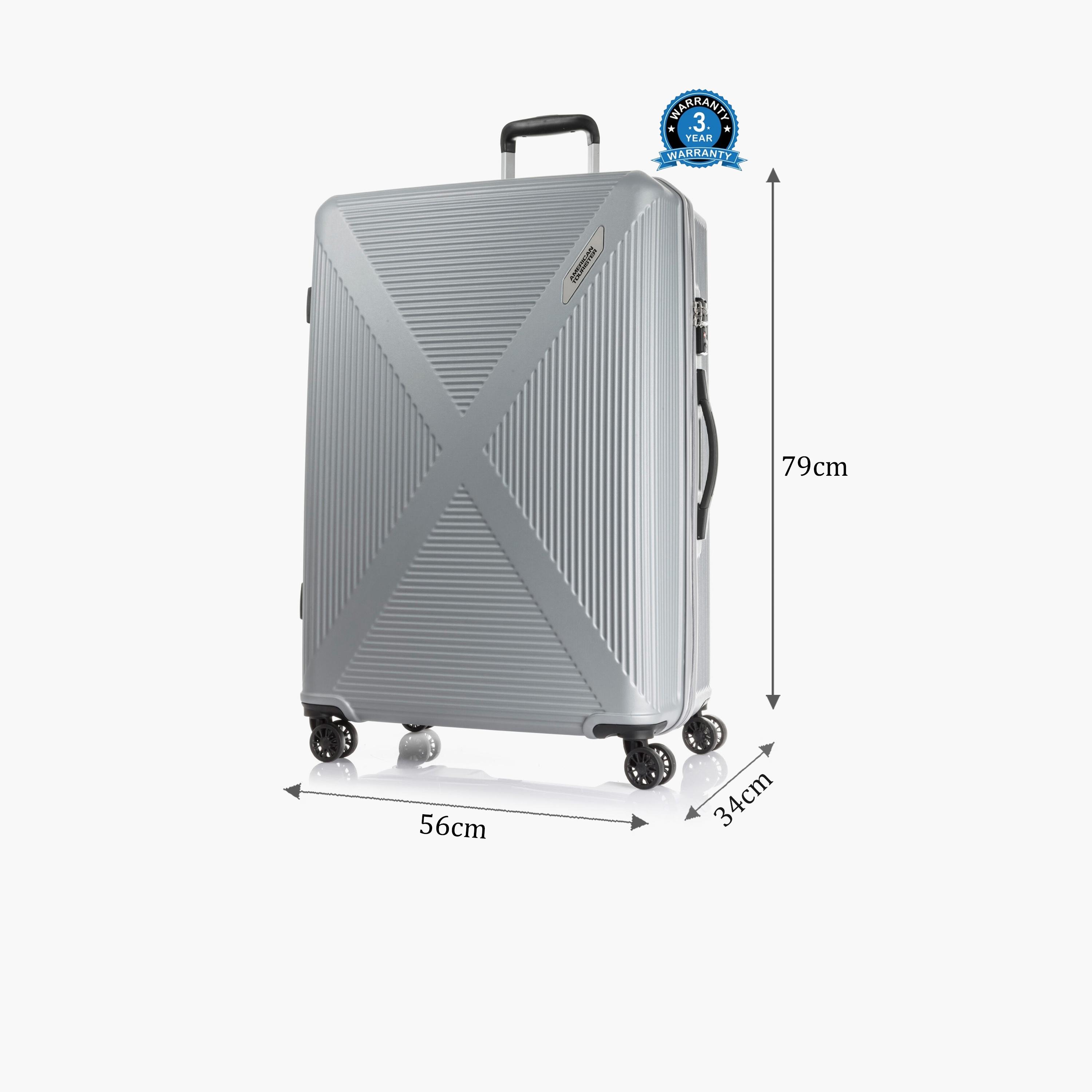 American Tourister Cuatro 79 CM Large Check-in Polypropylene Hard Sided 4-Wheeler Spinner Trolley Bag with TSA Lock-travel-luggagesandbags-luggage-image-2