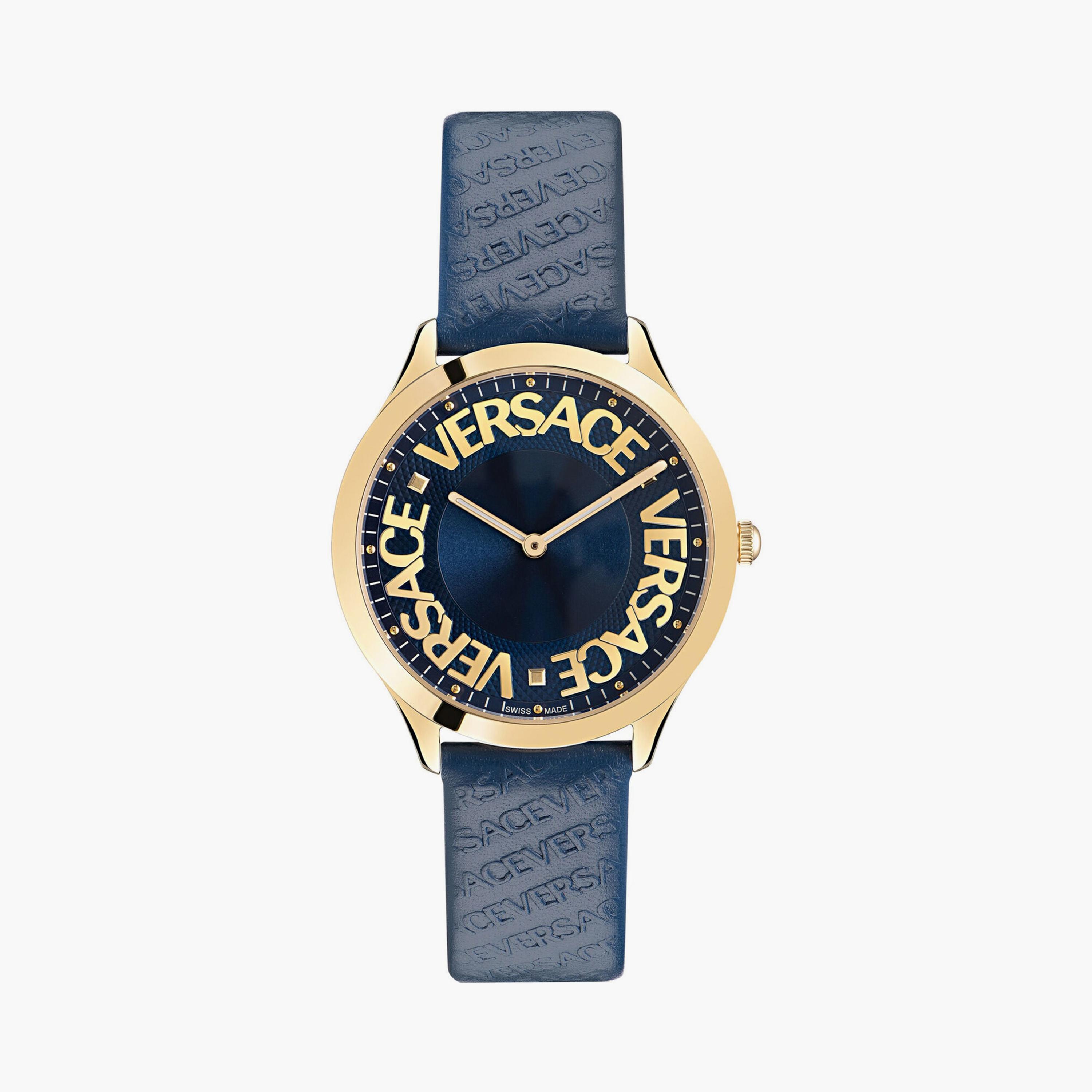 Versace watch blue online strap