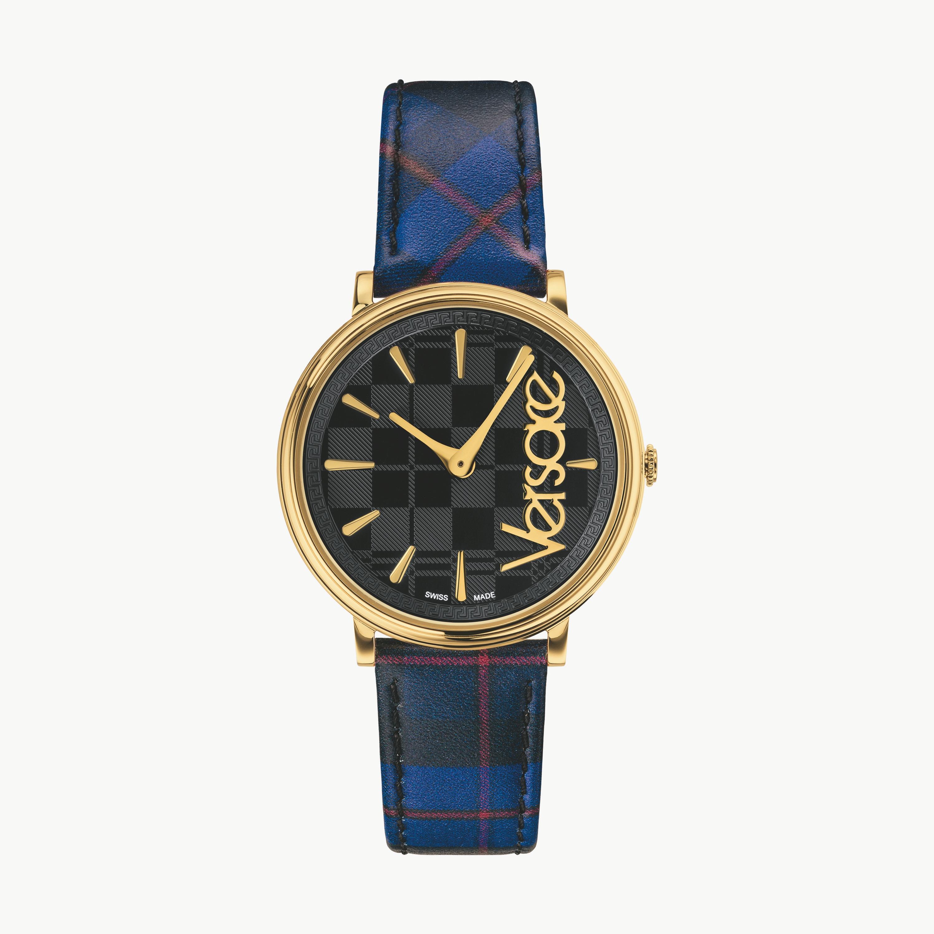  VE8100218 | ساعة فيرساتشي صناعة سويسرية بسوار جلدي ازرق ذو أنالوج للنساء -women-watchesandjewellery-watches-image-1