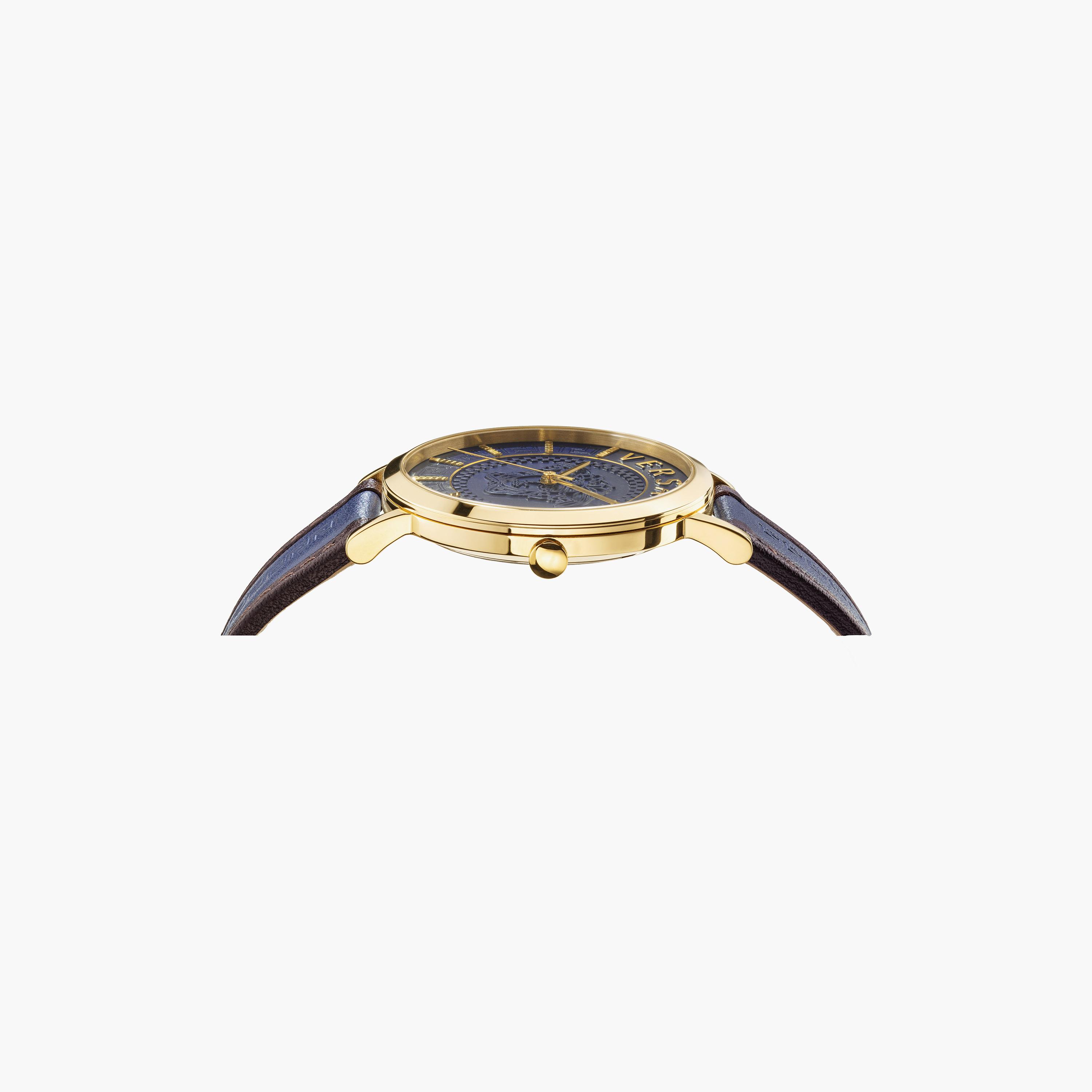  VEJ400321 | ساعة فيرساتشي صناعة سويسرية بسوار جلدي ازرق ذو أنالوج للرجال -men-watchesandjewellery-watches-image-3