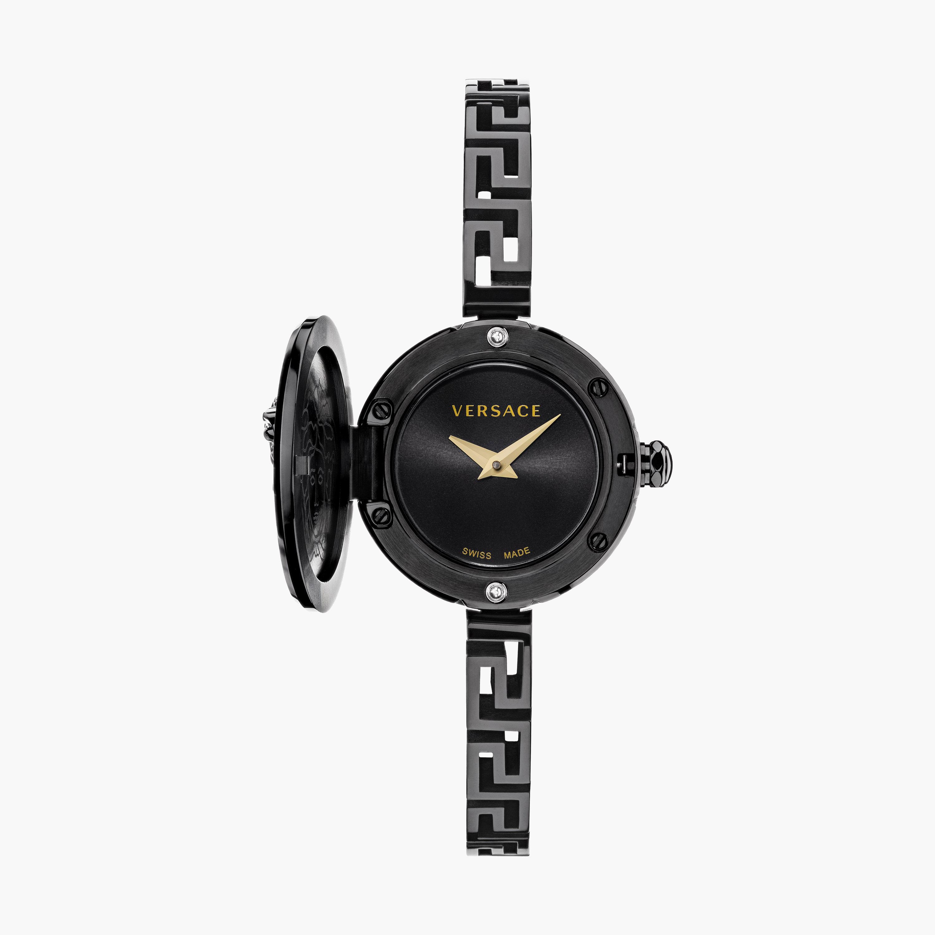  VEZ500321 | ساعة فيرساتشي صناعة سويسرية بسوار اسود ذو أنالوج من ستانلس ستيل -women-watchesandjewellery-watches-image-1