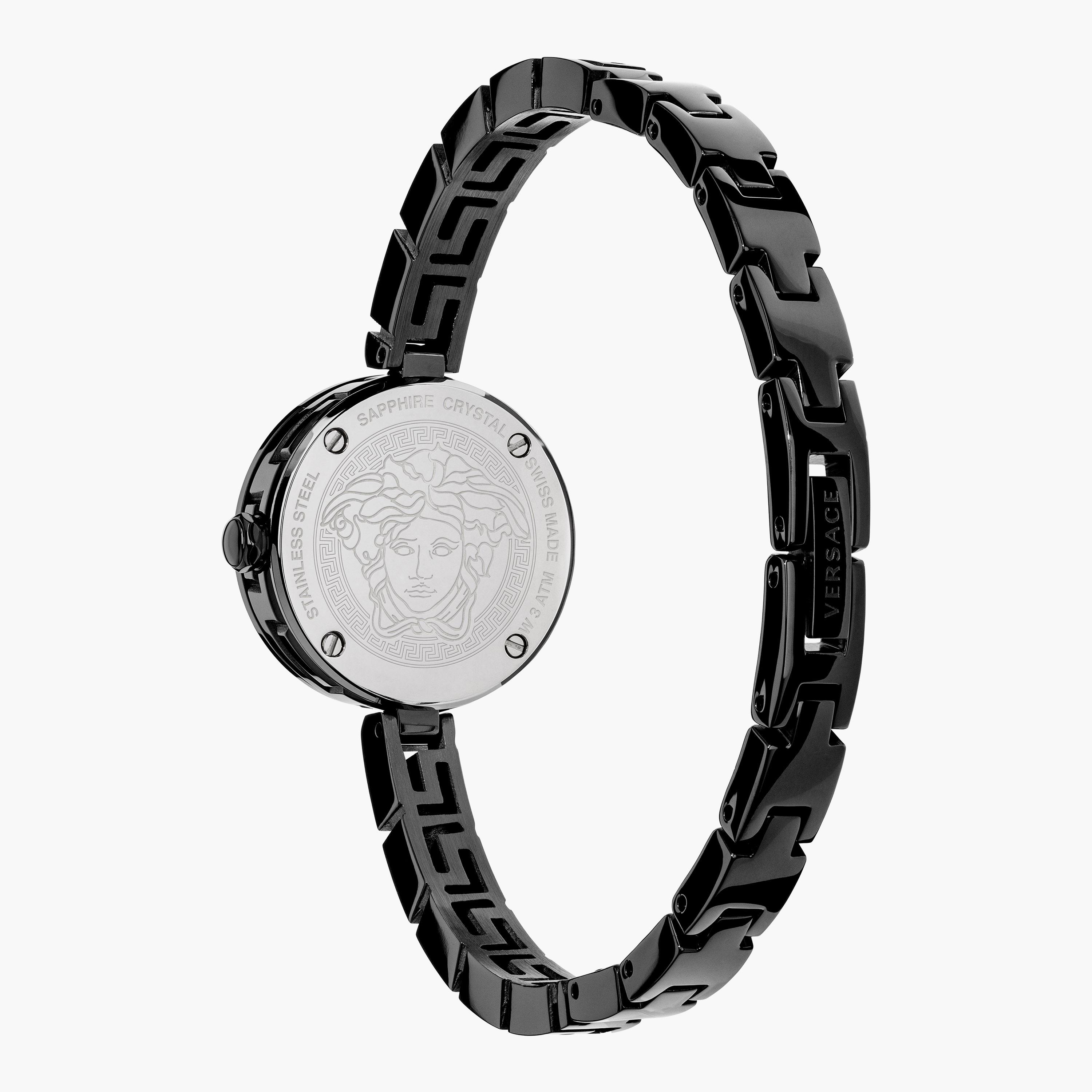 VEZ500321 | ساعة فيرساتشي صناعة سويسرية بسوار اسود ذو أنالوج من ستانلس ستيل -women-watchesandjewellery-watches-image-3
