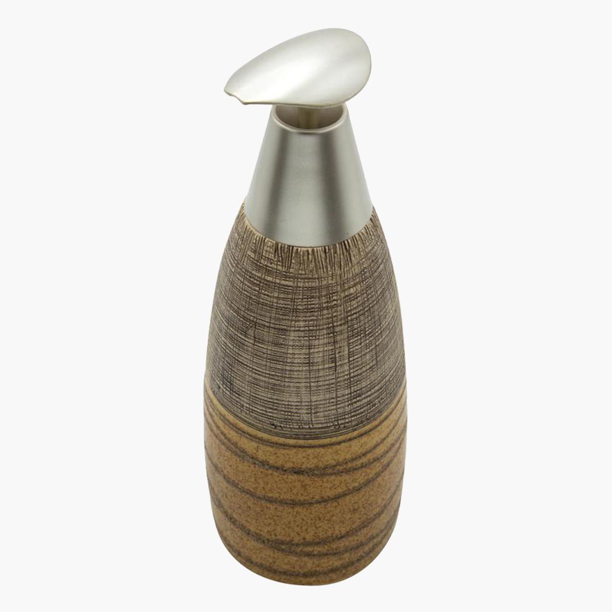 موزع صابون سائل سيراميك من باث بلس - 6.5x19.9 سم-hbxdecorandfurnishings-bathroomaccessories-bathroomsets-image-1