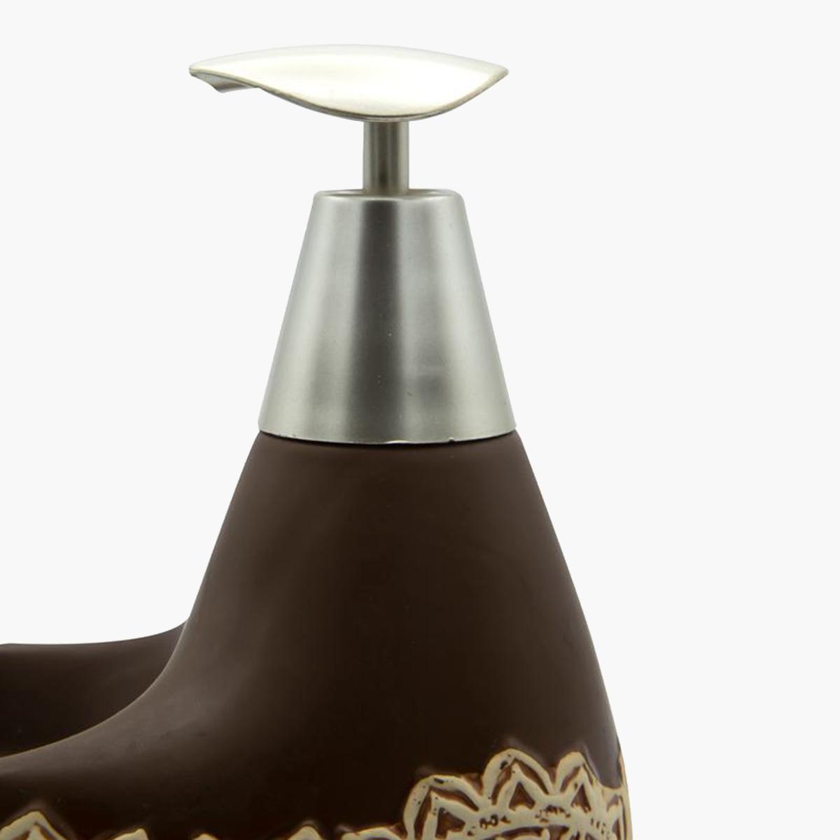 موزع صابون سائل سيراميك من باث بلس - 11.5x15 سم-hbxdecorandfurnishings-bathroomaccessories-bathroomsets-image-3