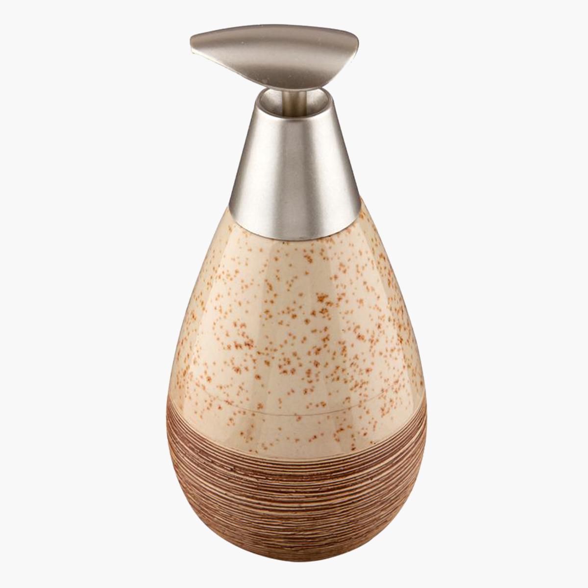 موزع صابون سائل سيراميك من باث بلس - 8.5x18 سم-hbxdecorandfurnishings-bathroomaccessories-bathroomsets-image-3