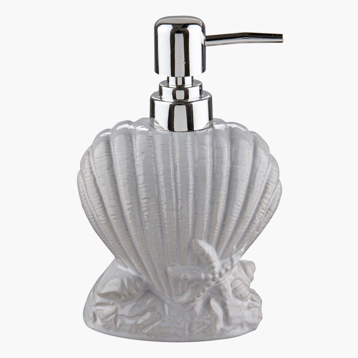 موزع صابون سائل سيراميك من باث بلس - 17x9.9 سم-hbxdecorandfurnishings-bathroomaccessories-bathroomsets-image-1