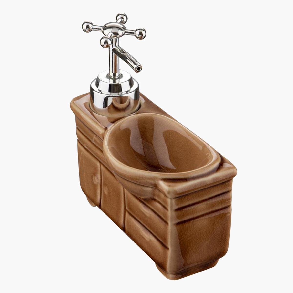 موزع صابون سيراميك من باث بلس - 12.8x13 سم-hbxdecorandfurnishings-bathroomaccessories-bathroomsets-image-3