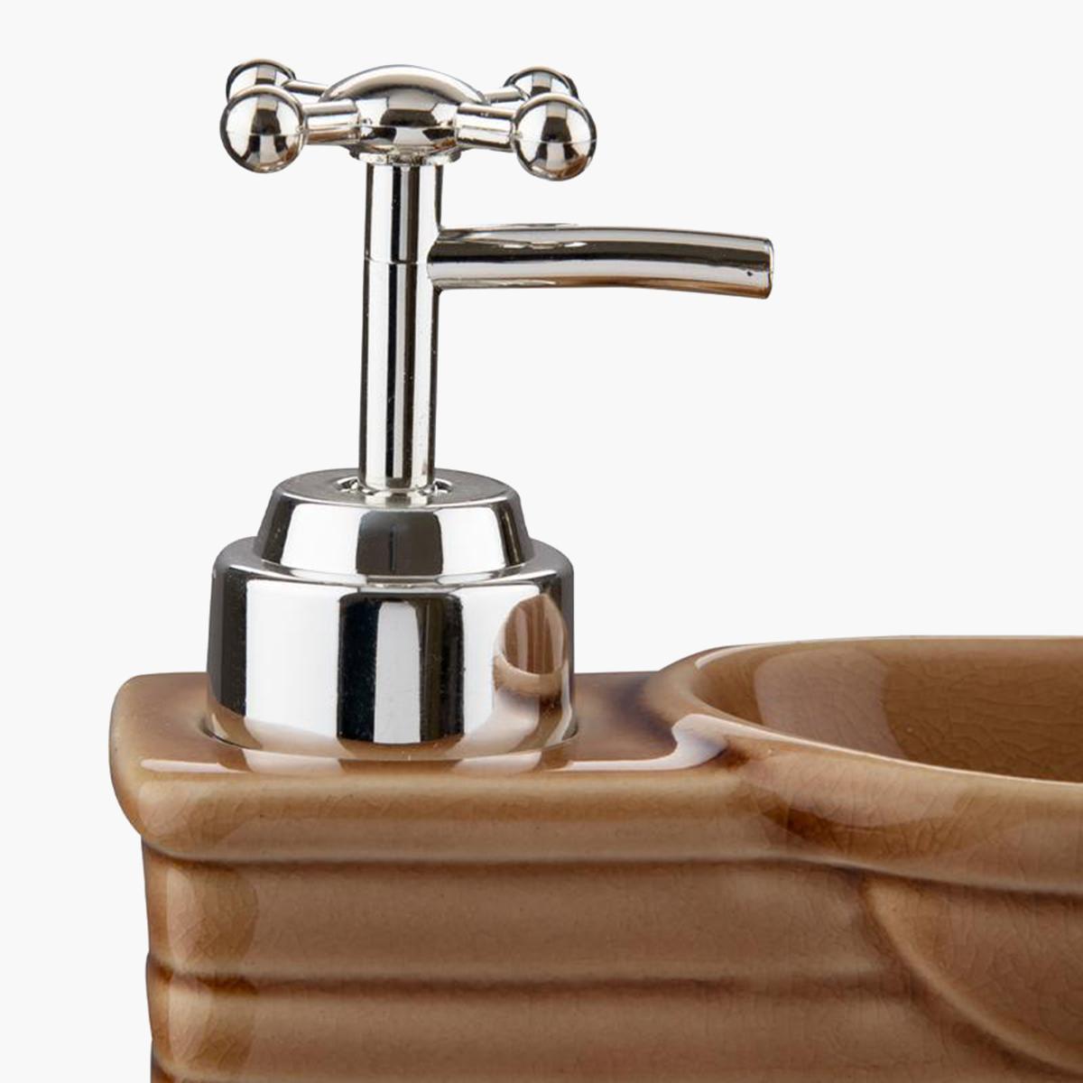 موزع صابون سيراميك من باث بلس - 12.8x13 سم-hbxdecorandfurnishings-bathroomaccessories-bathroomsets-image-2