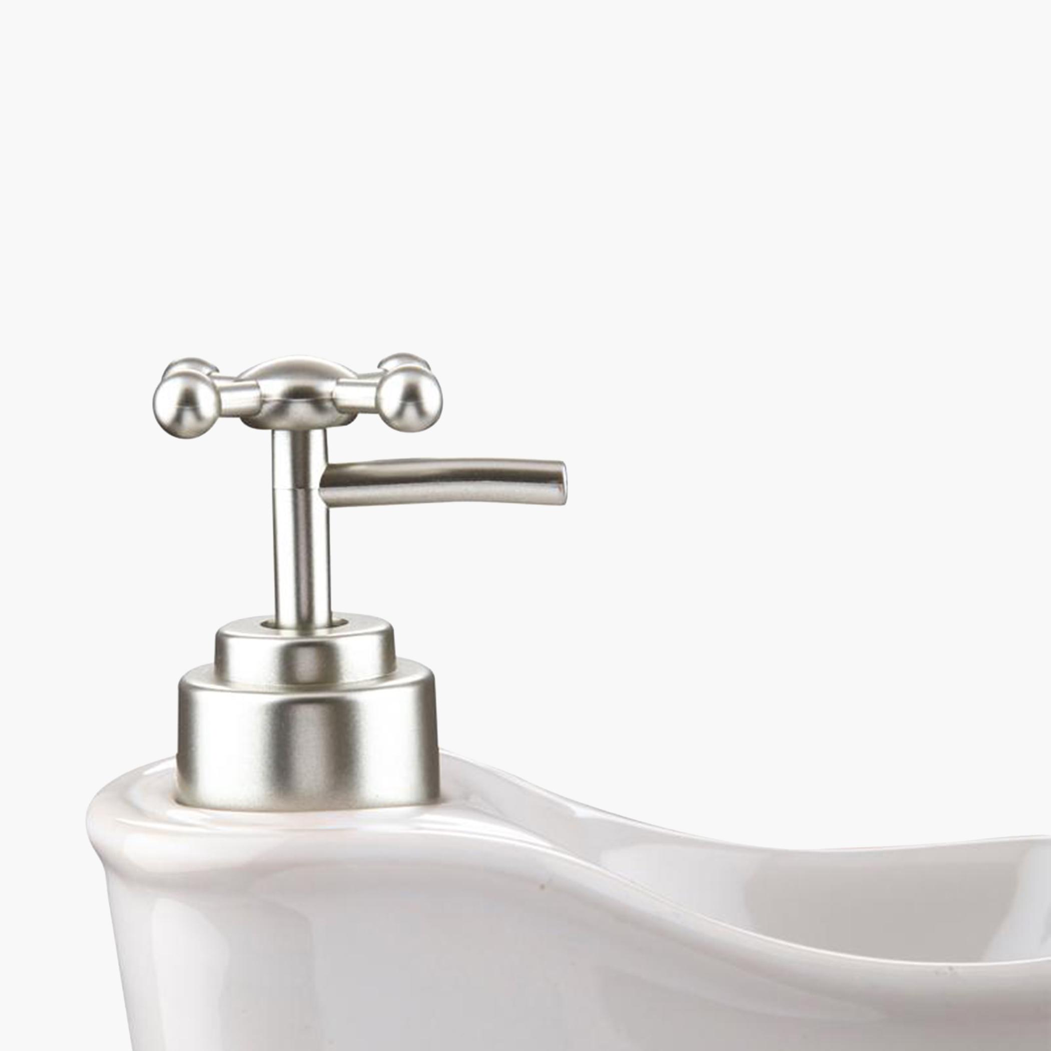 موزع صابون سيراميك من باث بلس - 13x13 سم-hbxdecorandfurnishings-bathroomaccessories-bathroomsets-image-2
