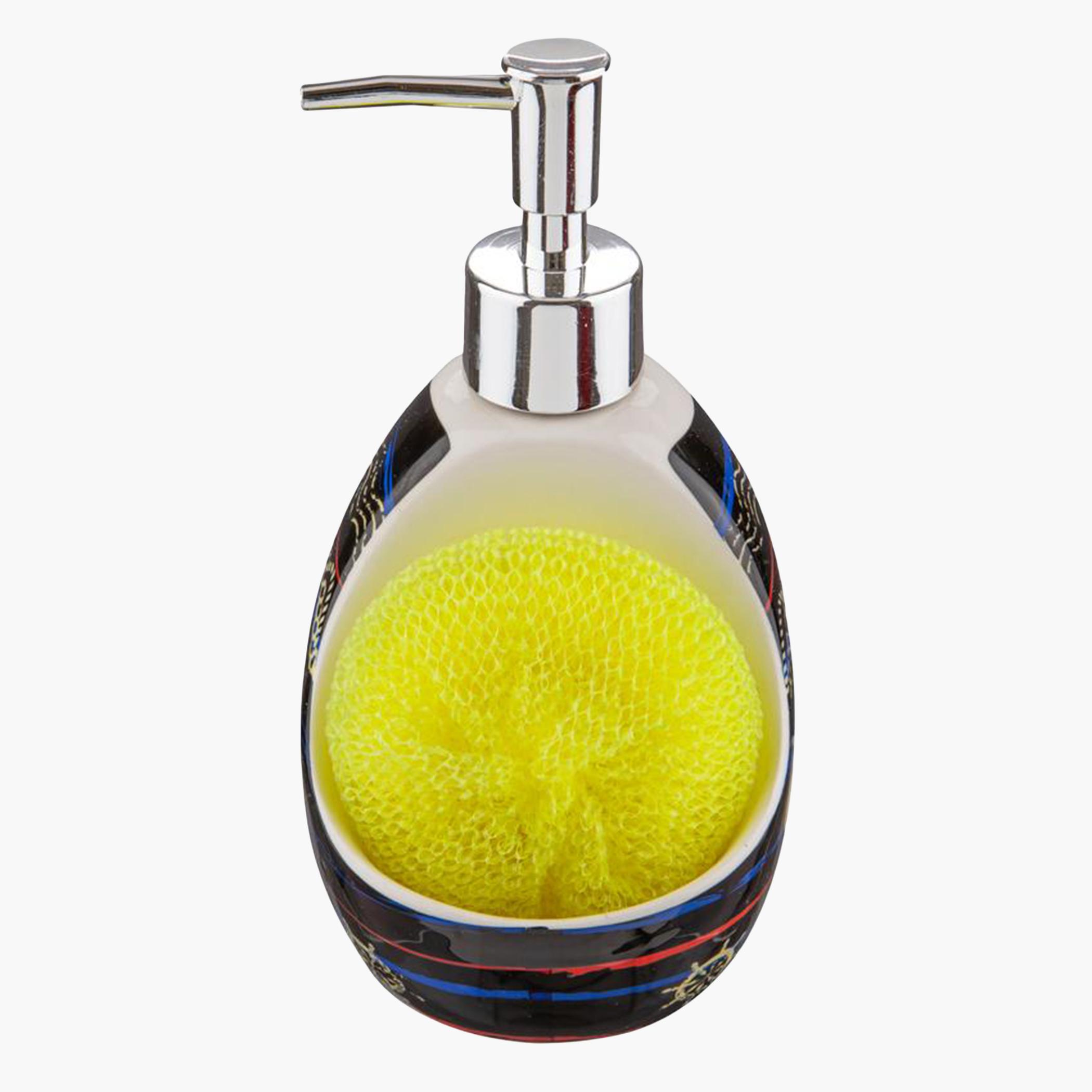 موزع صابون سائل سيراميك من باث بلس - 16.8x7.3 سم-hbxdecorandfurnishings-bathroomaccessories-bathroomsets-image-3