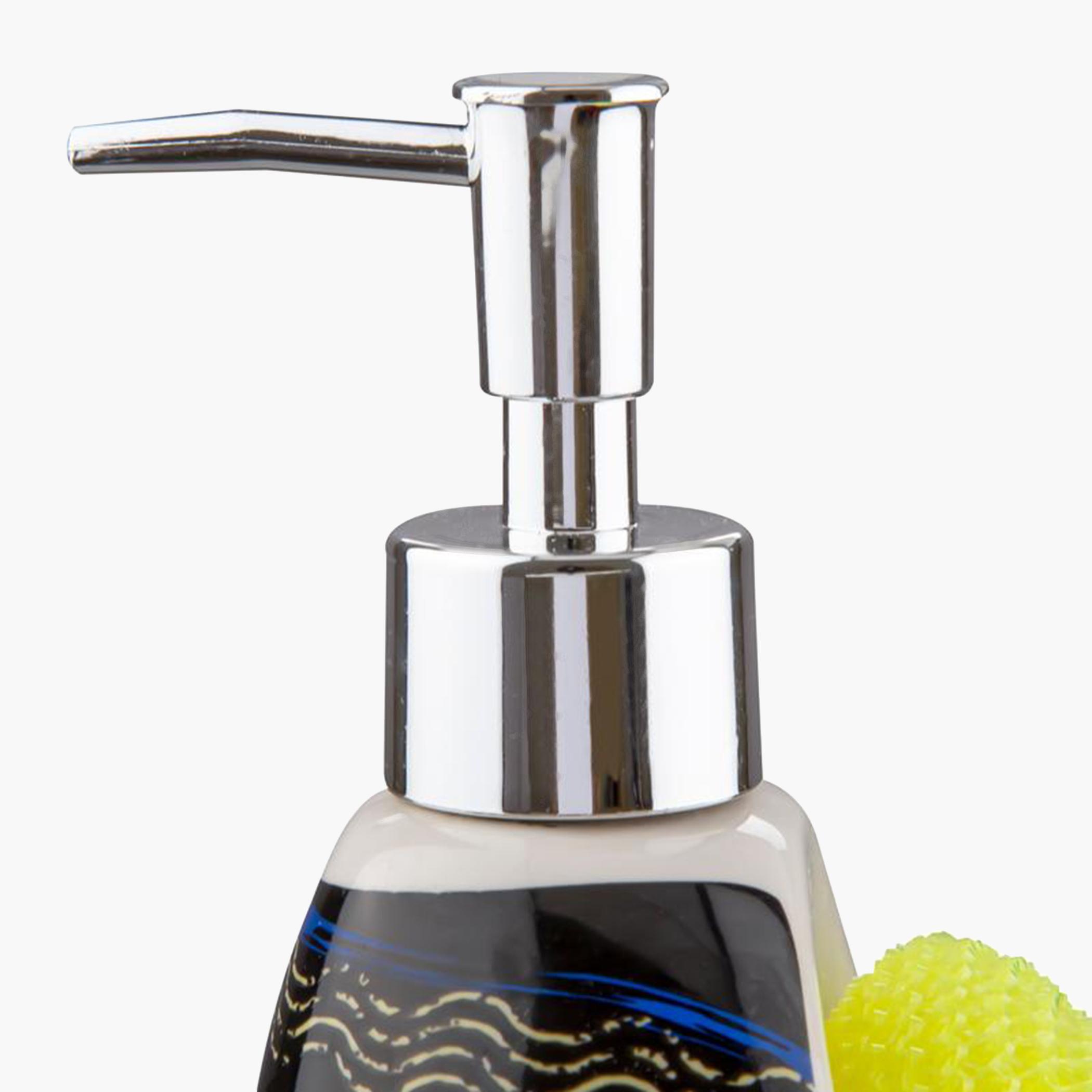 موزع صابون سائل سيراميك من باث بلس - 16.8x7.3 سم-hbxdecorandfurnishings-bathroomaccessories-bathroomsets-image-2