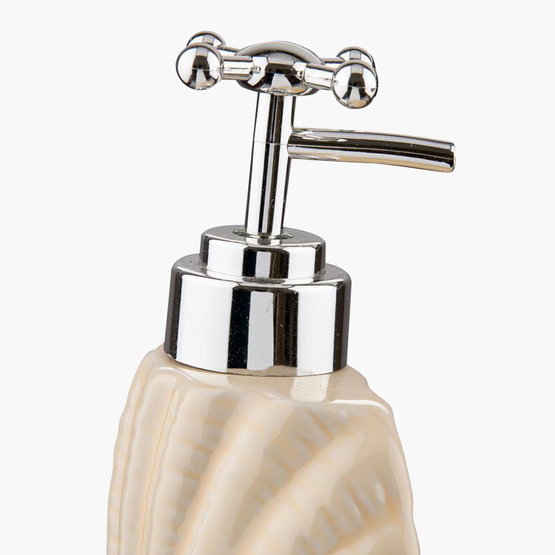 موزع صابون سائل سيراميك من باث بلس - 17x3.9 سم-hbxdecorandfurnishings-bathroomaccessories-bathroomsets-image-2