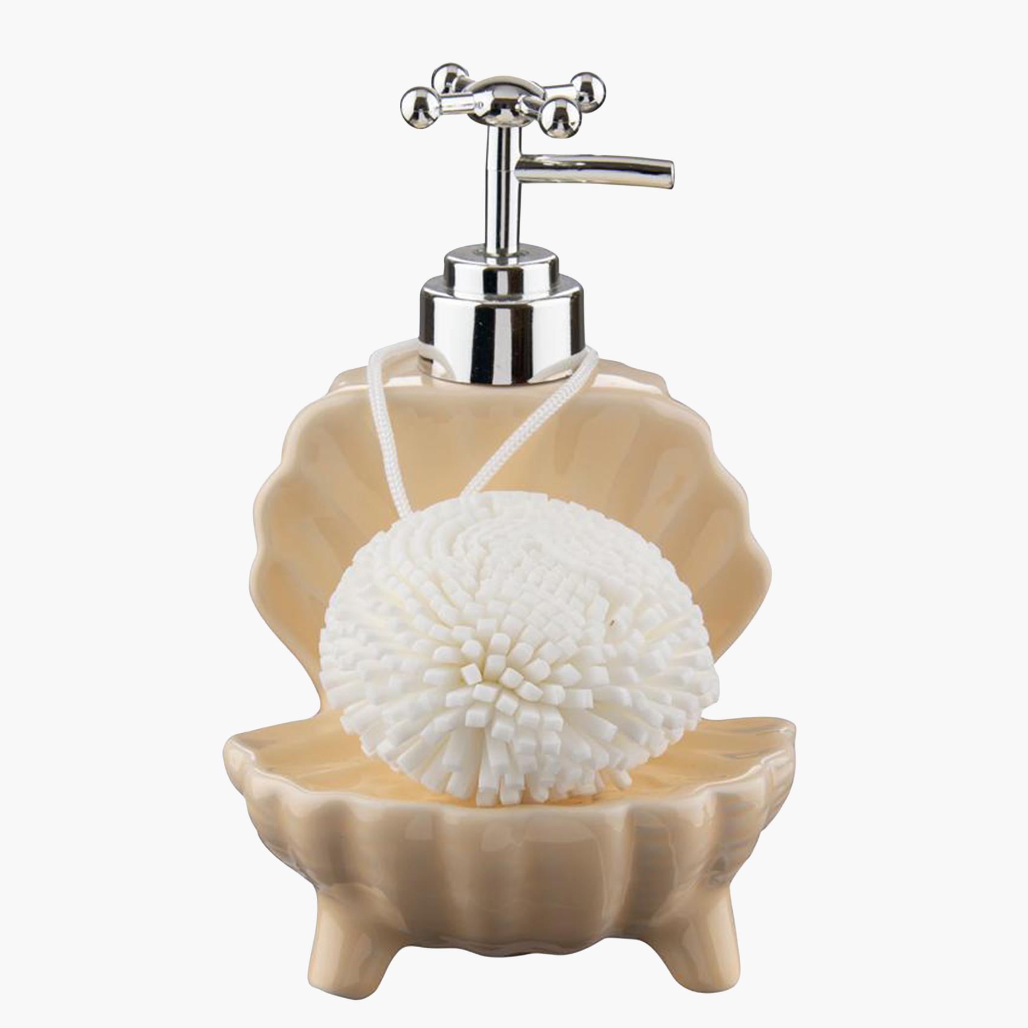 موزع صابون سائل سيراميك من باث بلس - 17x3.9 سم-hbxdecorandfurnishings-bathroomaccessories-bathroomsets-image-3