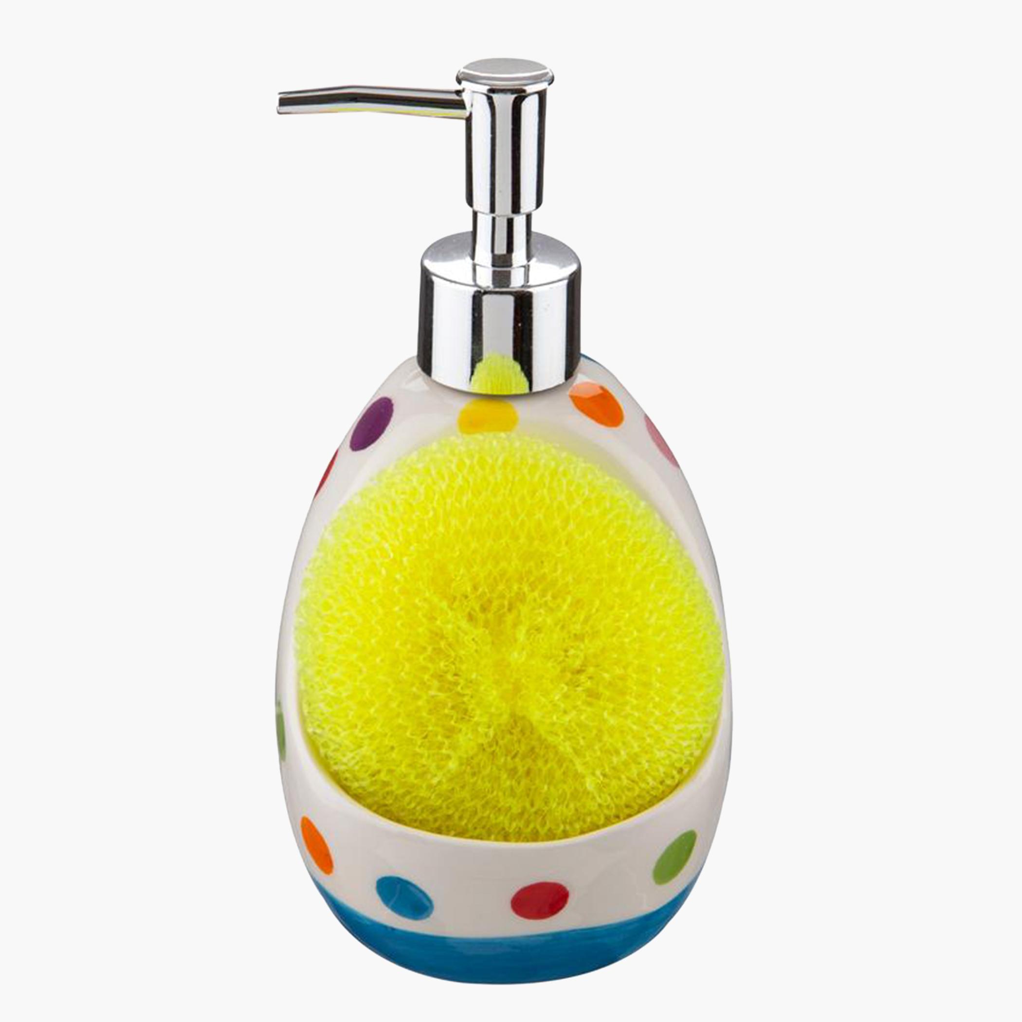 موزع صابون سائل سيراميك من باث بلس - 16.9x7.7 سم-hbxdecorandfurnishings-bathroomaccessories-bathroomsets-image-2