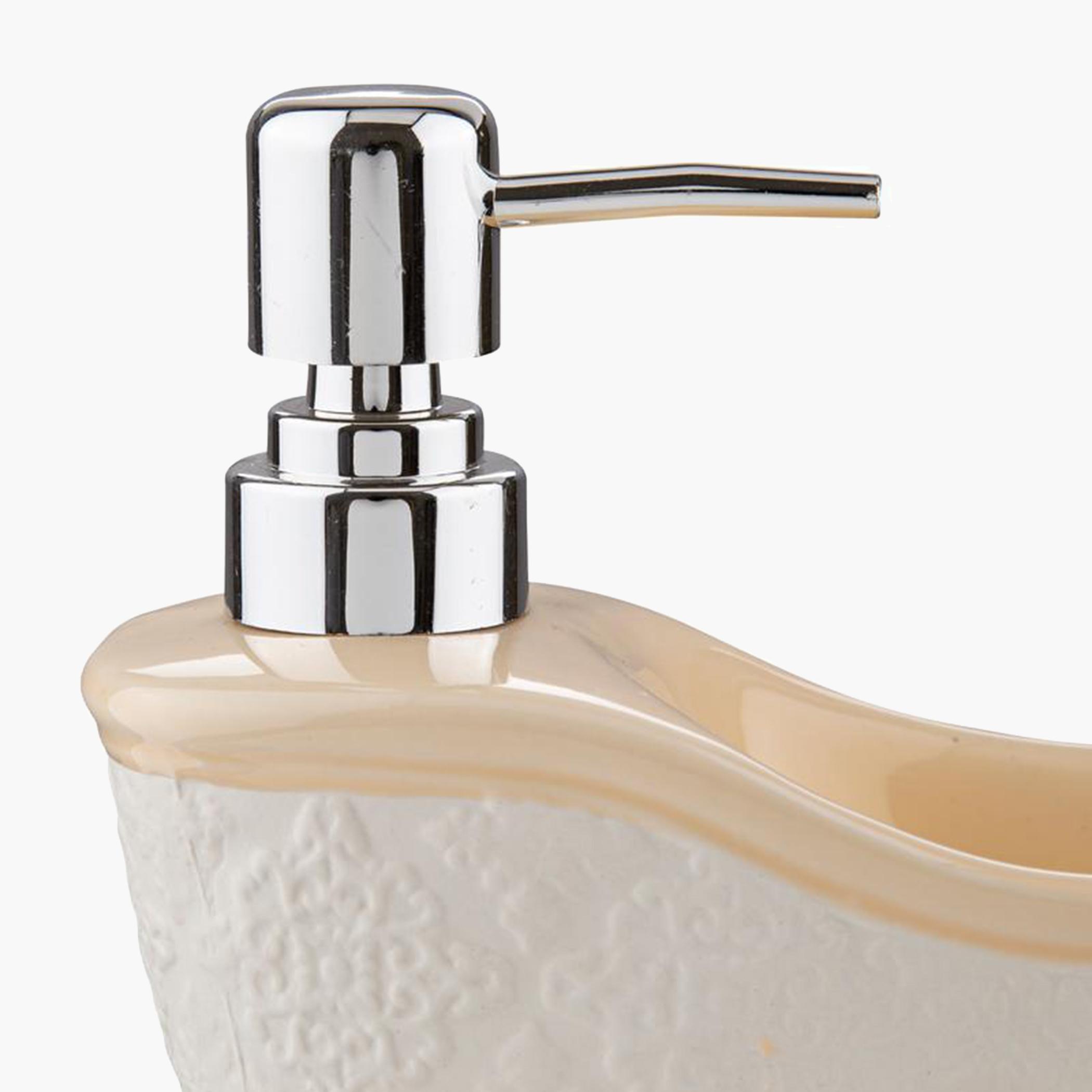 موزع صابون سائل سيراميك من باث بلس - 14.8x13 سم-hbxdecorandfurnishings-bathroomaccessories-bathroomsets-image-3