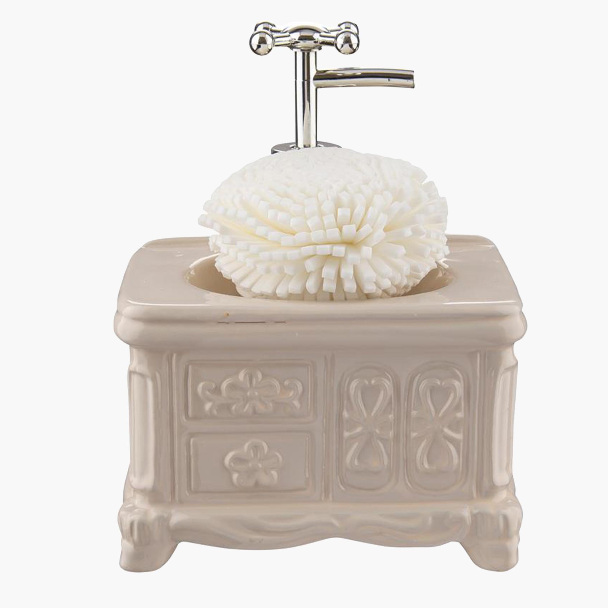 موزع صابون سيراميك من باث بلس - 13.9x10.9 سم-hbxdecorandfurnishings-bathroomaccessories-bathroomsets-image-1