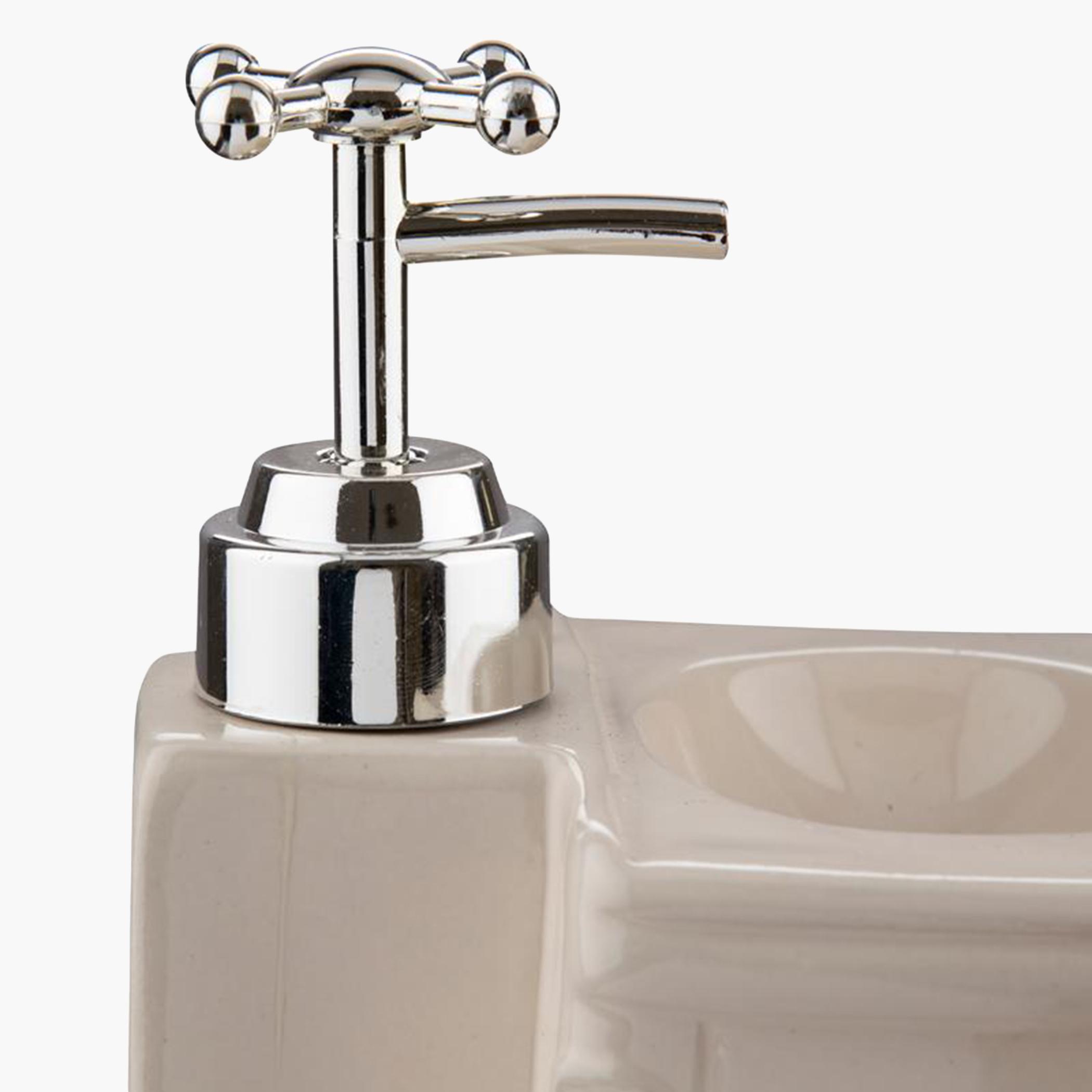 موزع صابون سيراميك من باث بلس - 13.9x10.9 سم-hbxdecorandfurnishings-bathroomaccessories-bathroomsets-image-3
