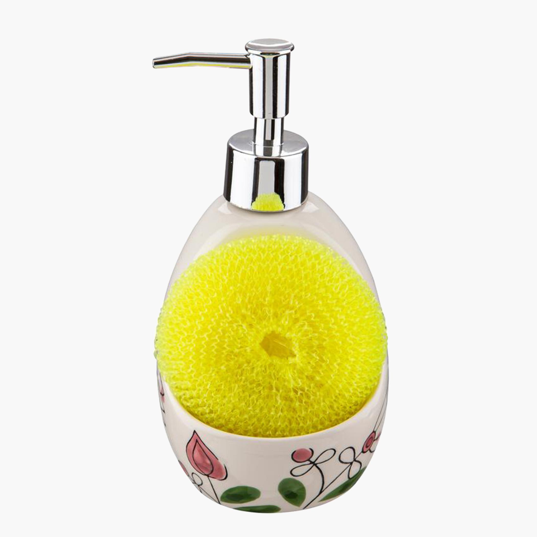 موزع صابون سائل سيراميك من باث بلس - 17x7.7 سم-hbxdecorandfurnishings-bathroomaccessories-bathroomsets-image-2