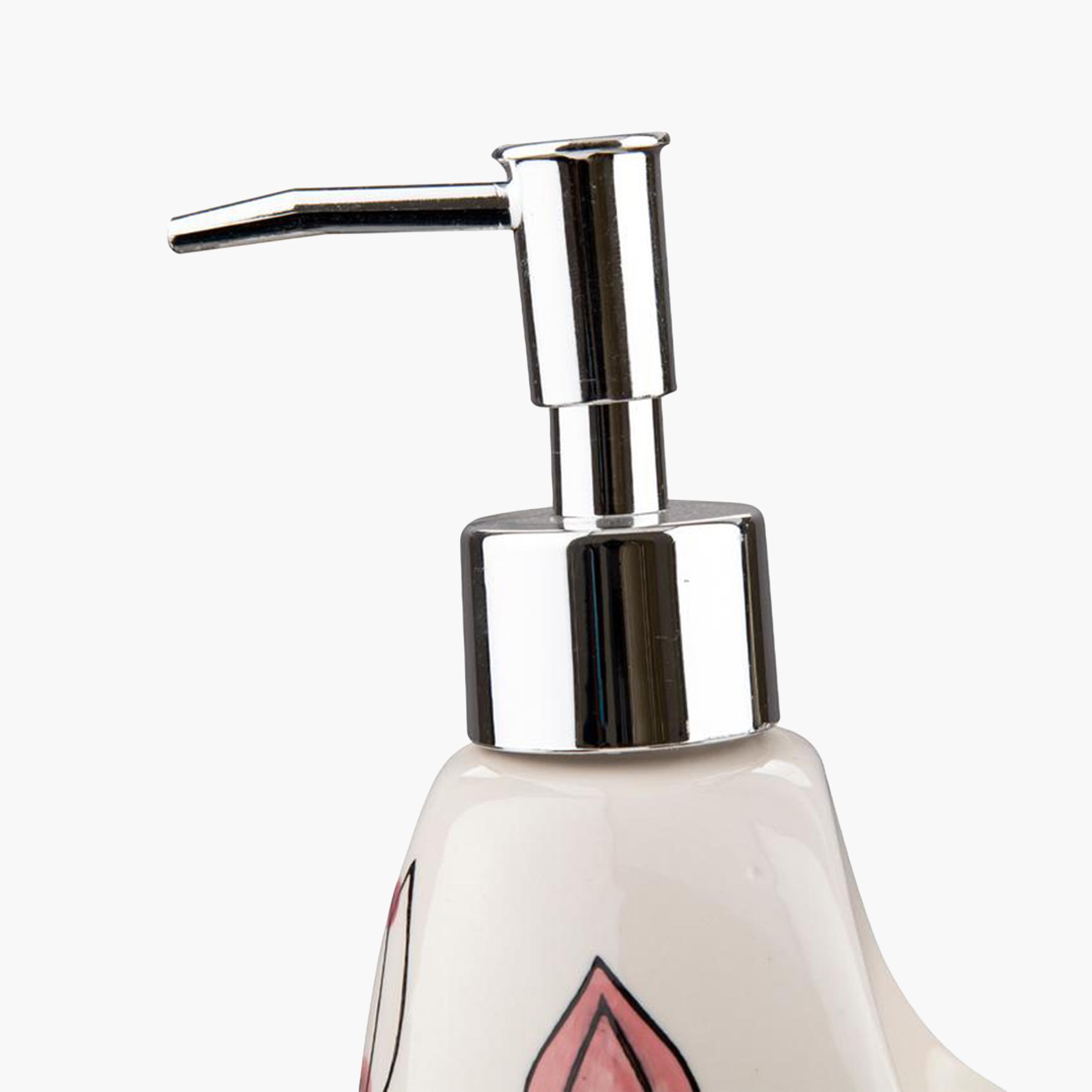 موزع صابون سائل سيراميك من باث بلس - 17x7.7 سم-hbxdecorandfurnishings-bathroomaccessories-bathroomsets-image-3