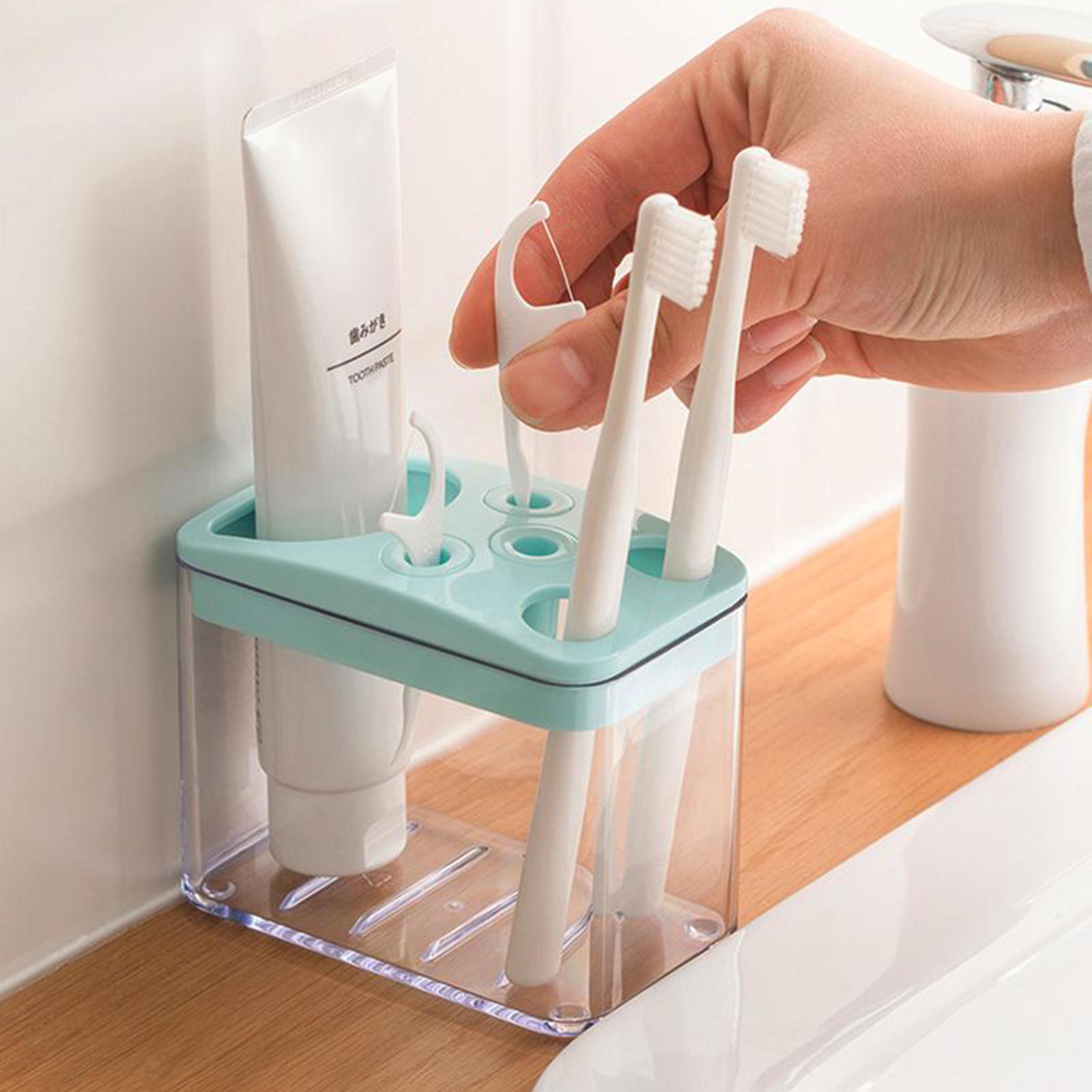 حامل فرشاة أسنان متعدد الأغراض من هوم ستايل - 11x6.5x9.3 سم-hbxdecorandfurnishings-bathroomaccessories-bathroomsets-image-1