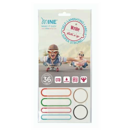 Mine Stamp Pack of 36 Self Laminating Labels-school-stationery-accessories-image-1