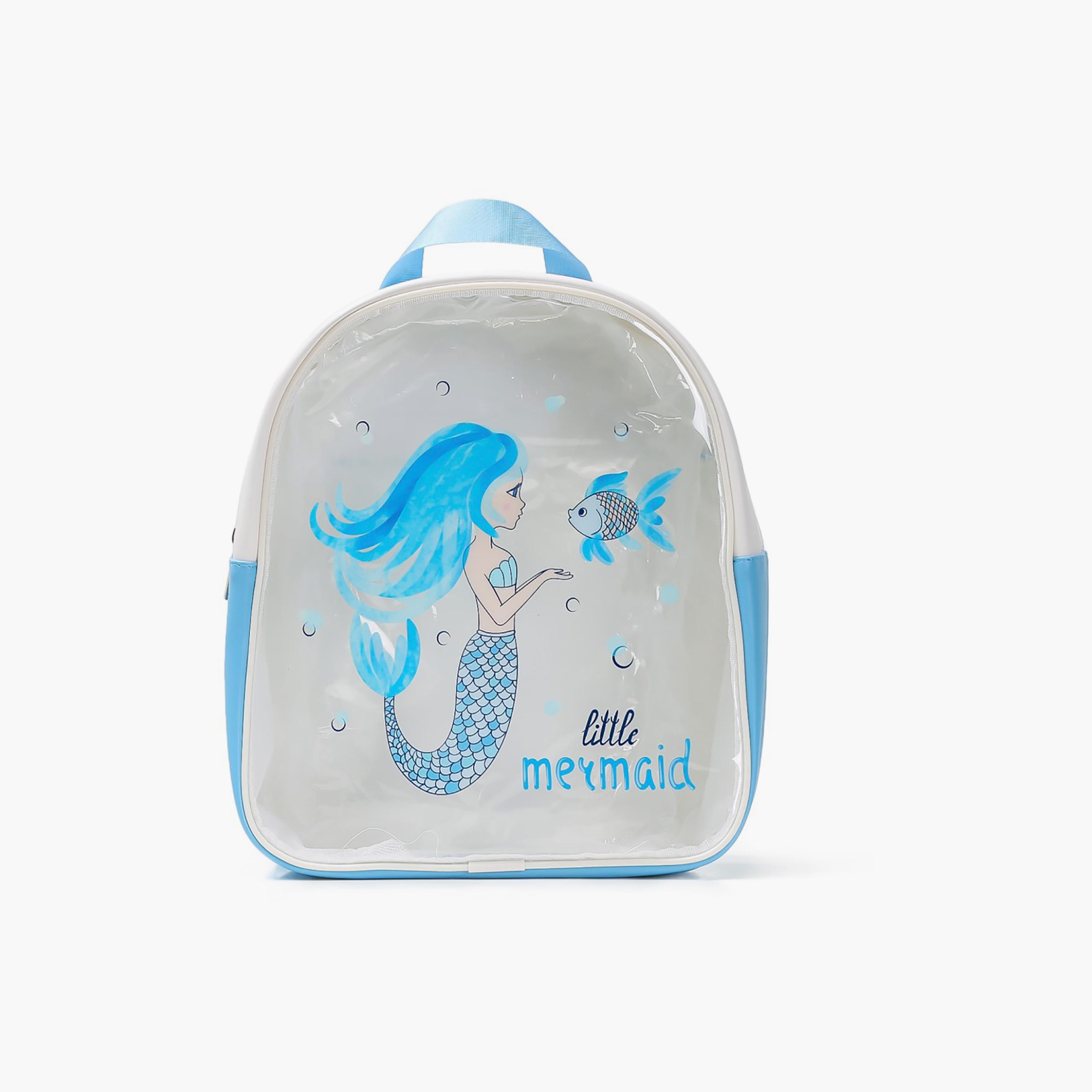 Eazy Kids Little Mermaid Backpack, 11.4 Inches, Blue-school-bagsandbackpacks-backpacks-image-1