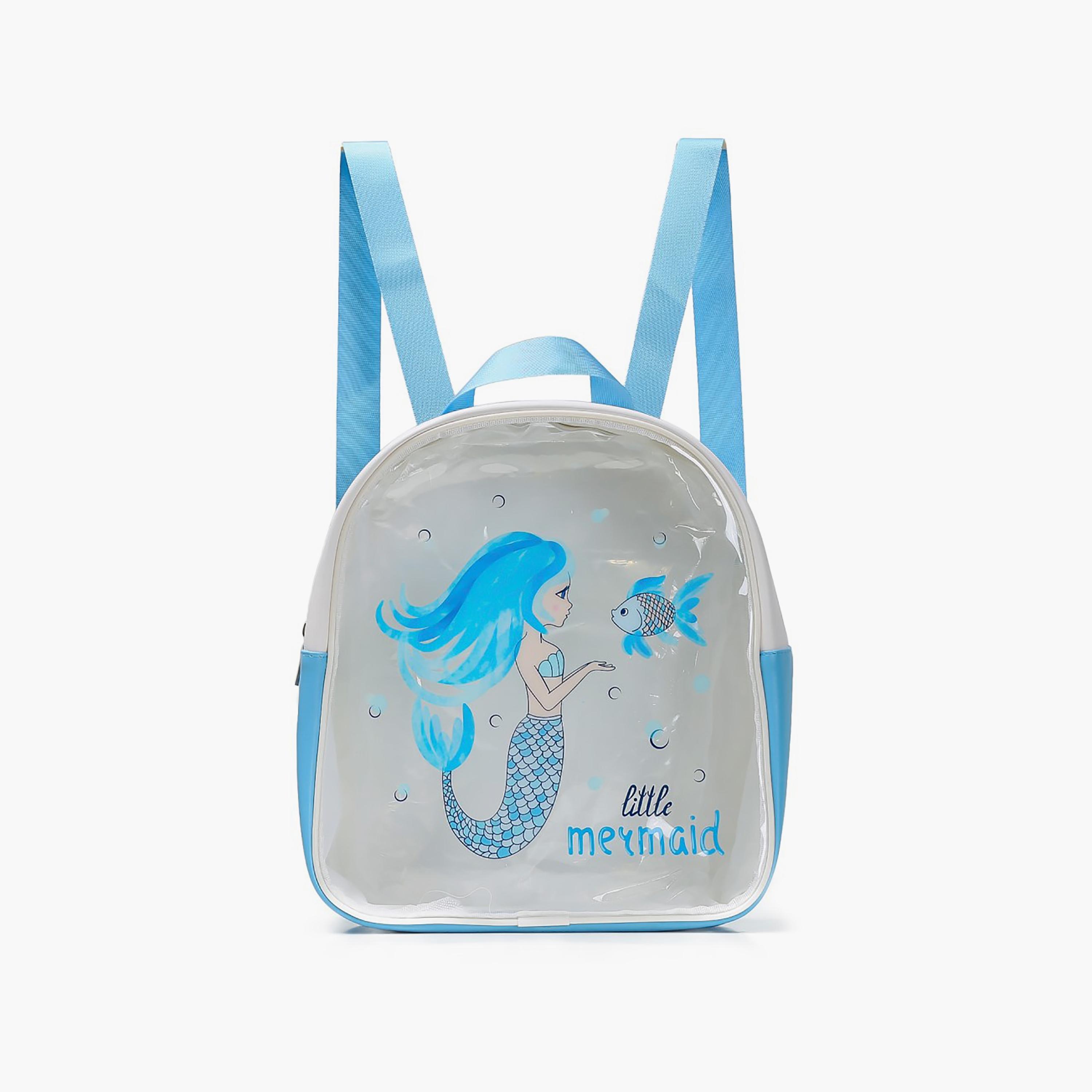 Eazy Kids Little Mermaid Backpack, 11.4 Inches, Blue-school-bagsandbackpacks-backpacks-image-2