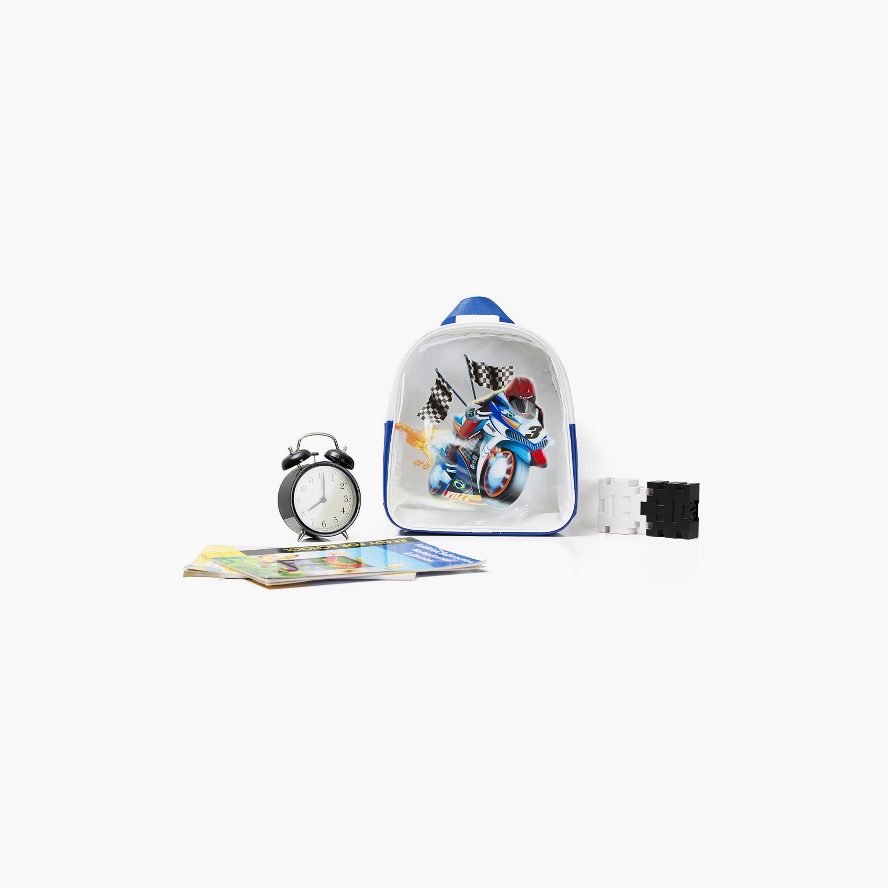 Eazy Kids Beauty Backpack, 11 Inches, 3D Bike, Blue-school-bagsandbackpacks-backpacks-image-4