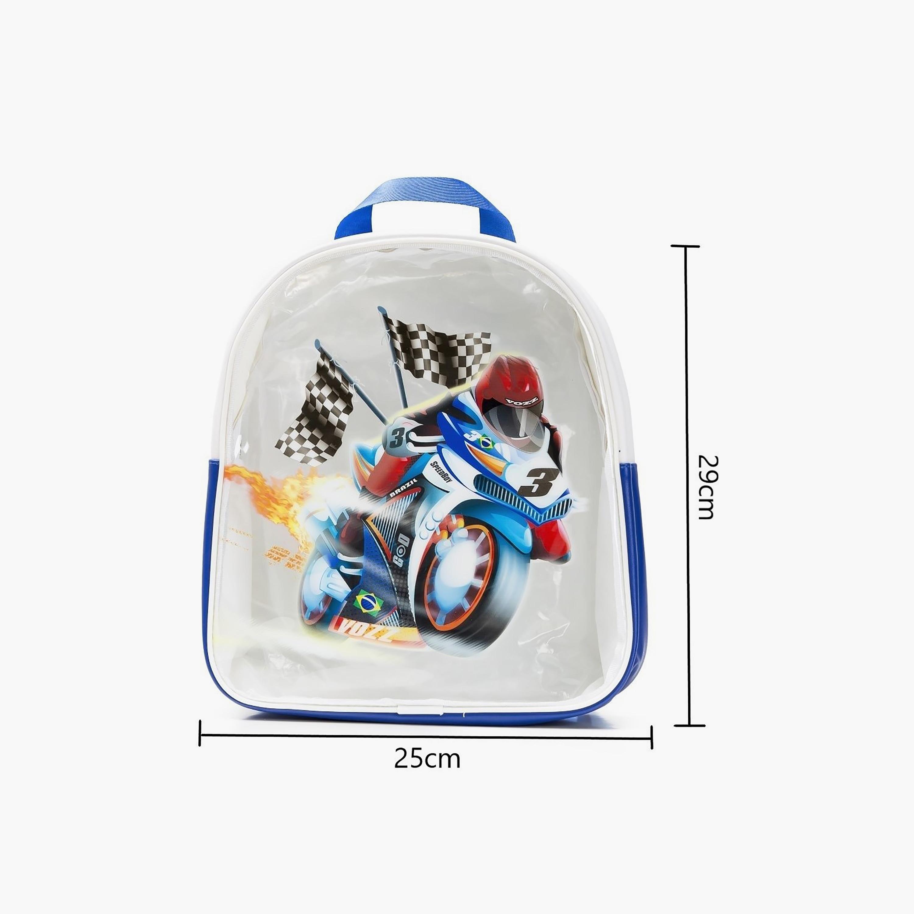 Eazy Kids Beauty Backpack, 11 Inches, 3D Bike, Blue-school-bagsandbackpacks-backpacks-image-5