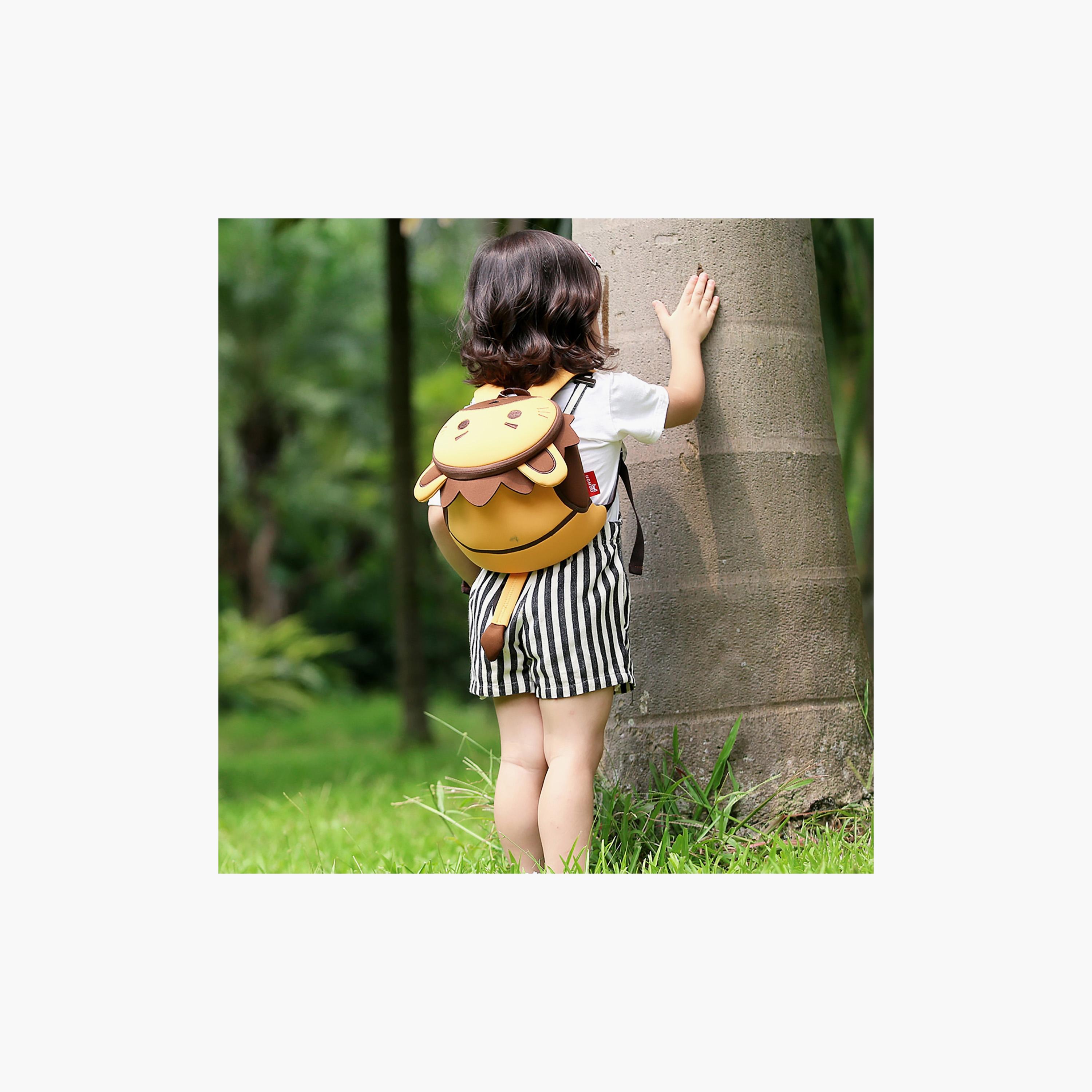 شنطة ظهر بتصميم أسد ثلاثي الأبعاد من نوهو، 10 بوصة، أصفر-school-bagsandbackpacks-backpacks-image-5