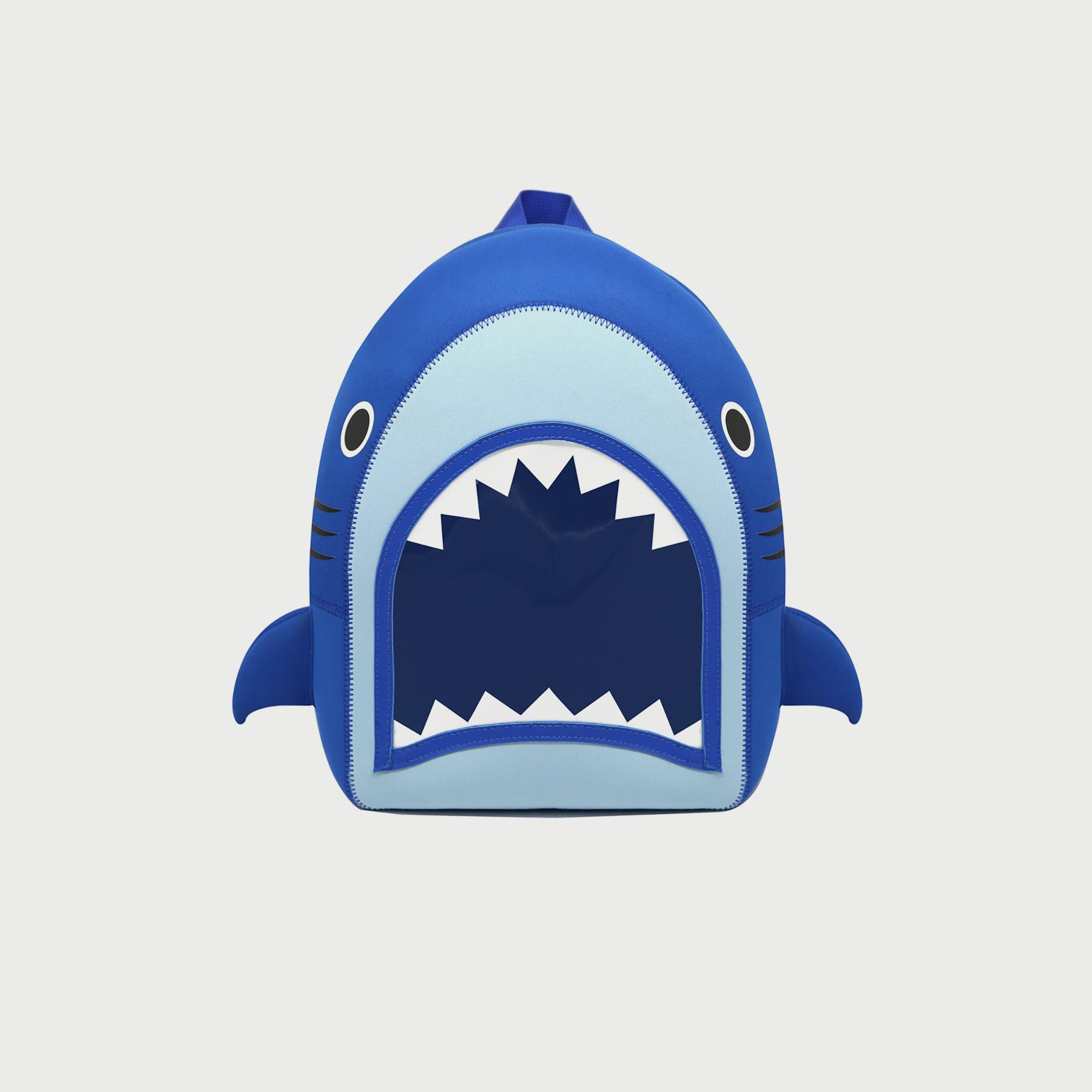 Nohoo Ocean Backpack Shark, 12 Inches, Applique Blue-school-bagsandbackpacks-backpacks-image-1