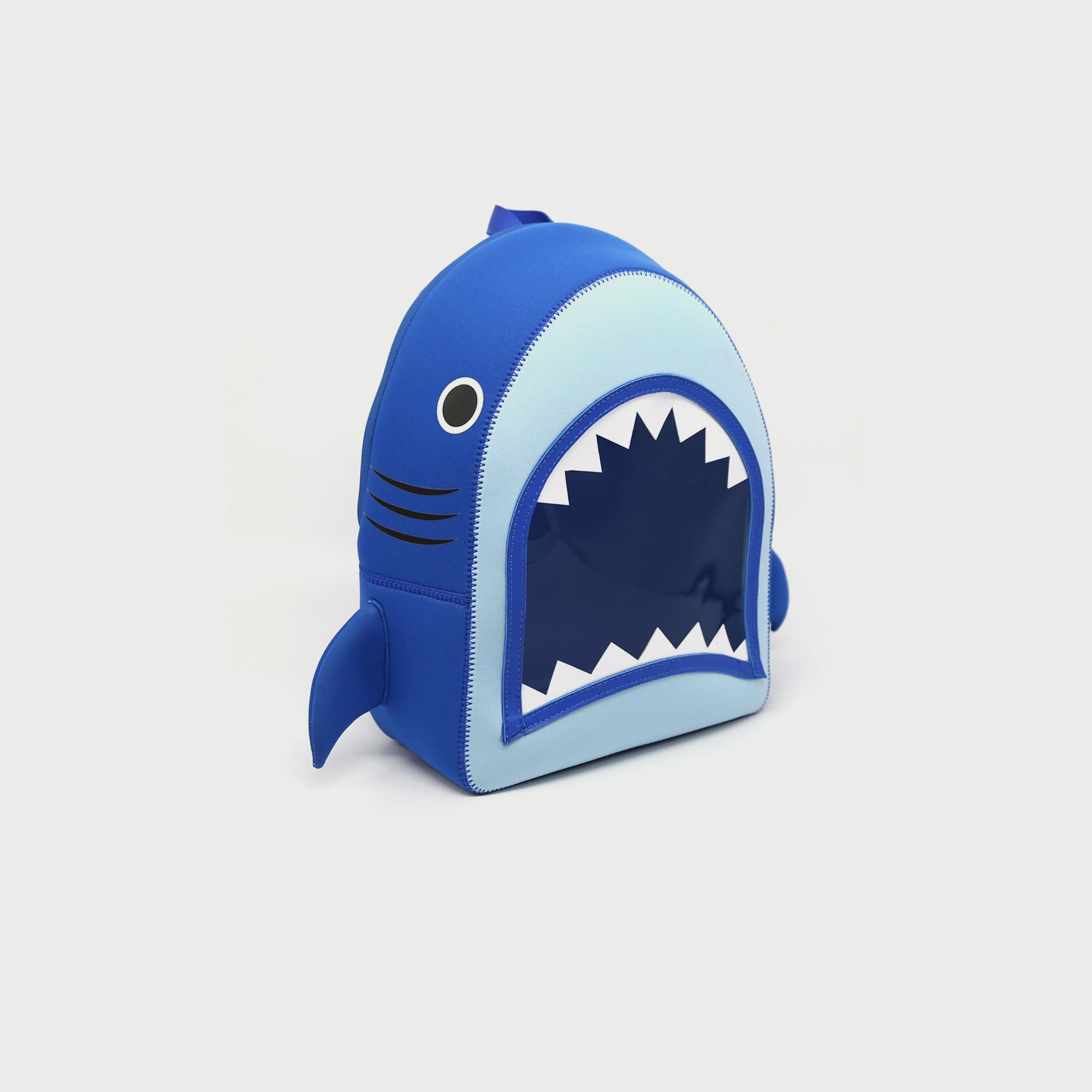 Nohoo Ocean Backpack Shark, 12 Inches, Applique Blue-school-bagsandbackpacks-backpacks-image-2