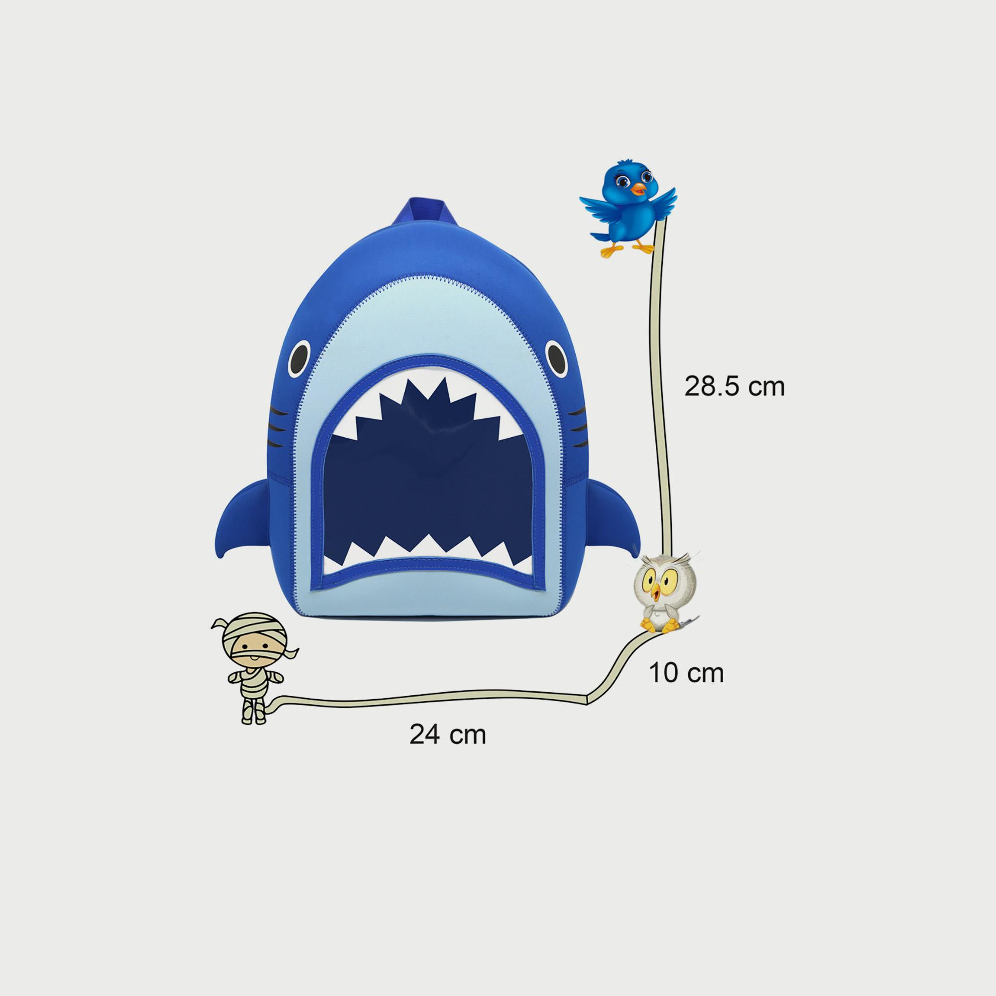 Nohoo Ocean Backpack Shark, 12 Inches, Applique Blue-school-bagsandbackpacks-backpacks-image-5
