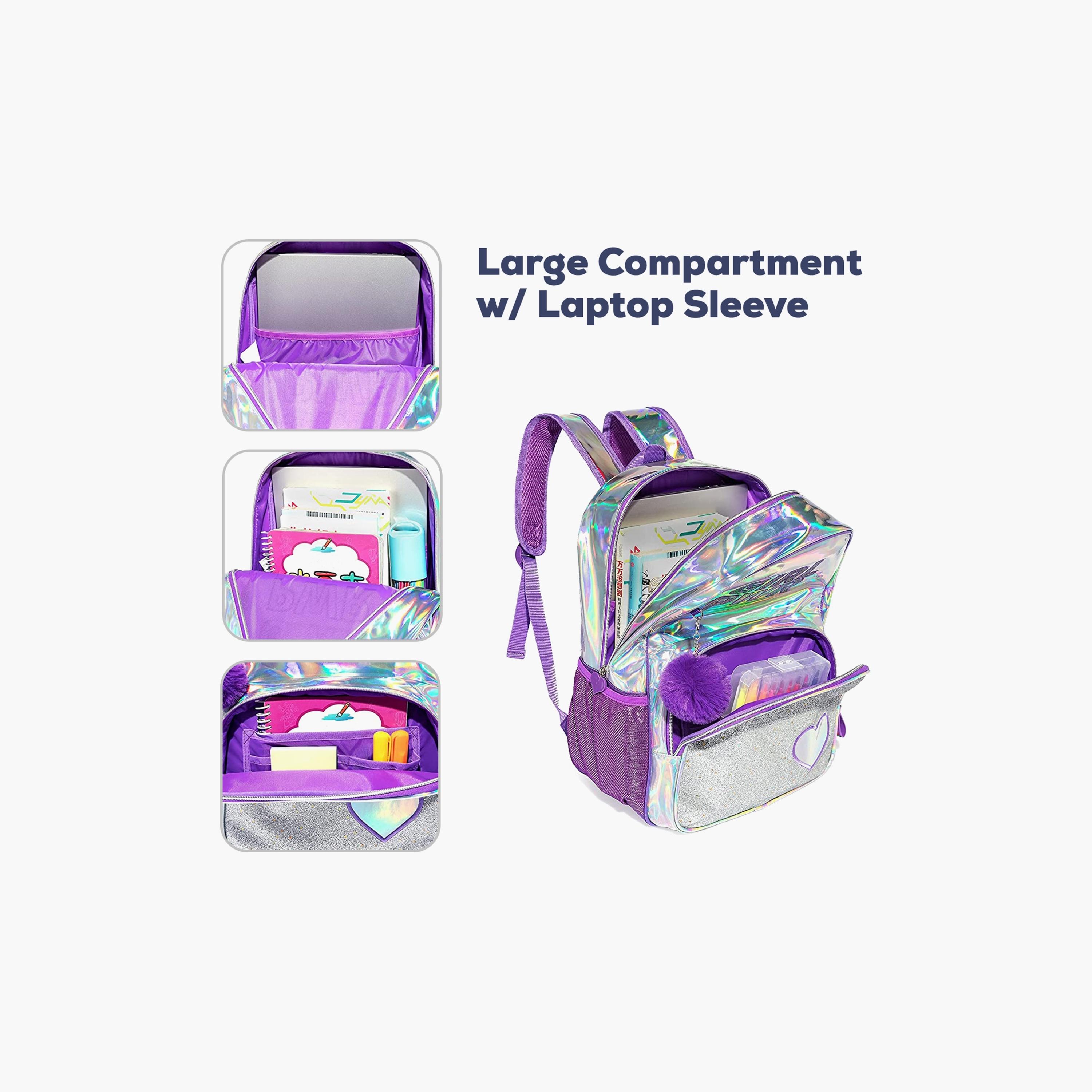 Eazy Kids 4-Piece Back To School Combo, Girl Power-school-bagsandbackpacks-sets-image-4