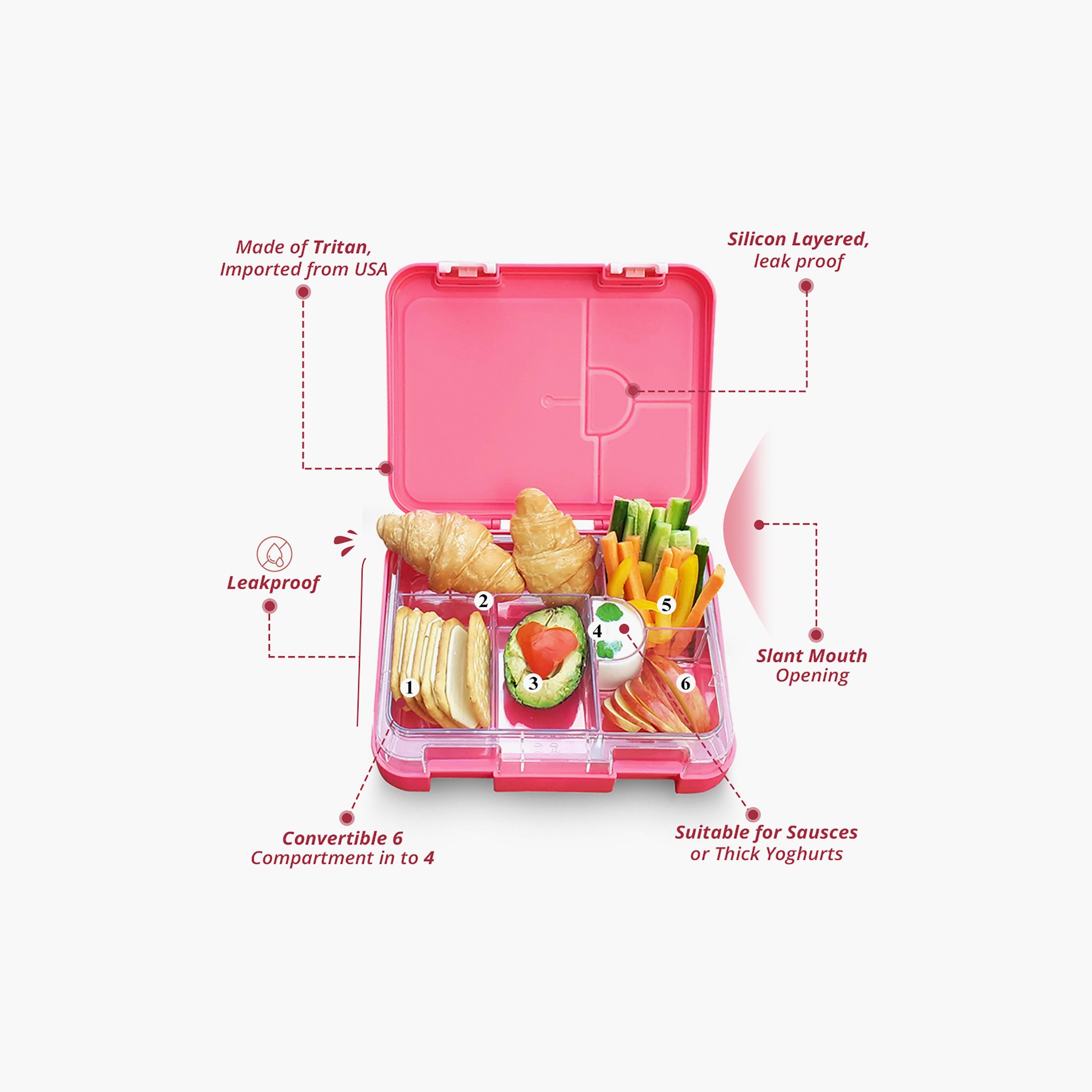 Eazy Kids Unicorn Bento Lunch Box with Lunch Bag-school-lunchessentials-lunchboxes-image-2