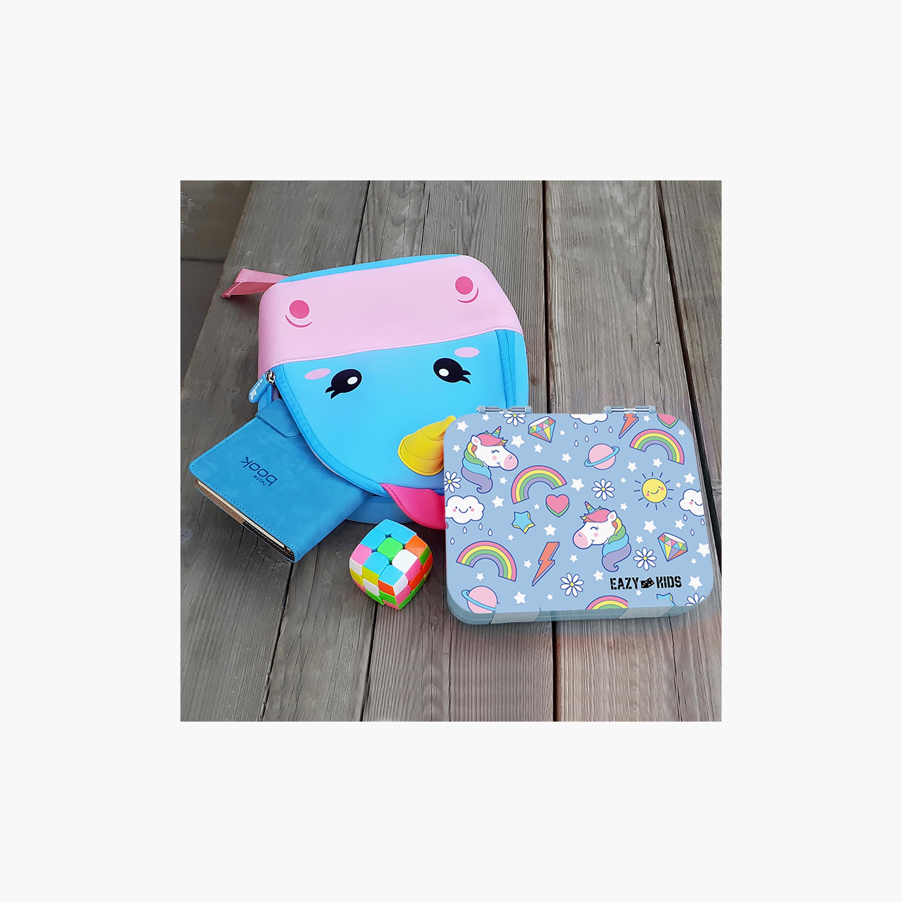 Eazy Kids Unicorn Bento Lunch Box with Lunch Bag-school-lunchessentials-lunchboxes-image-4
