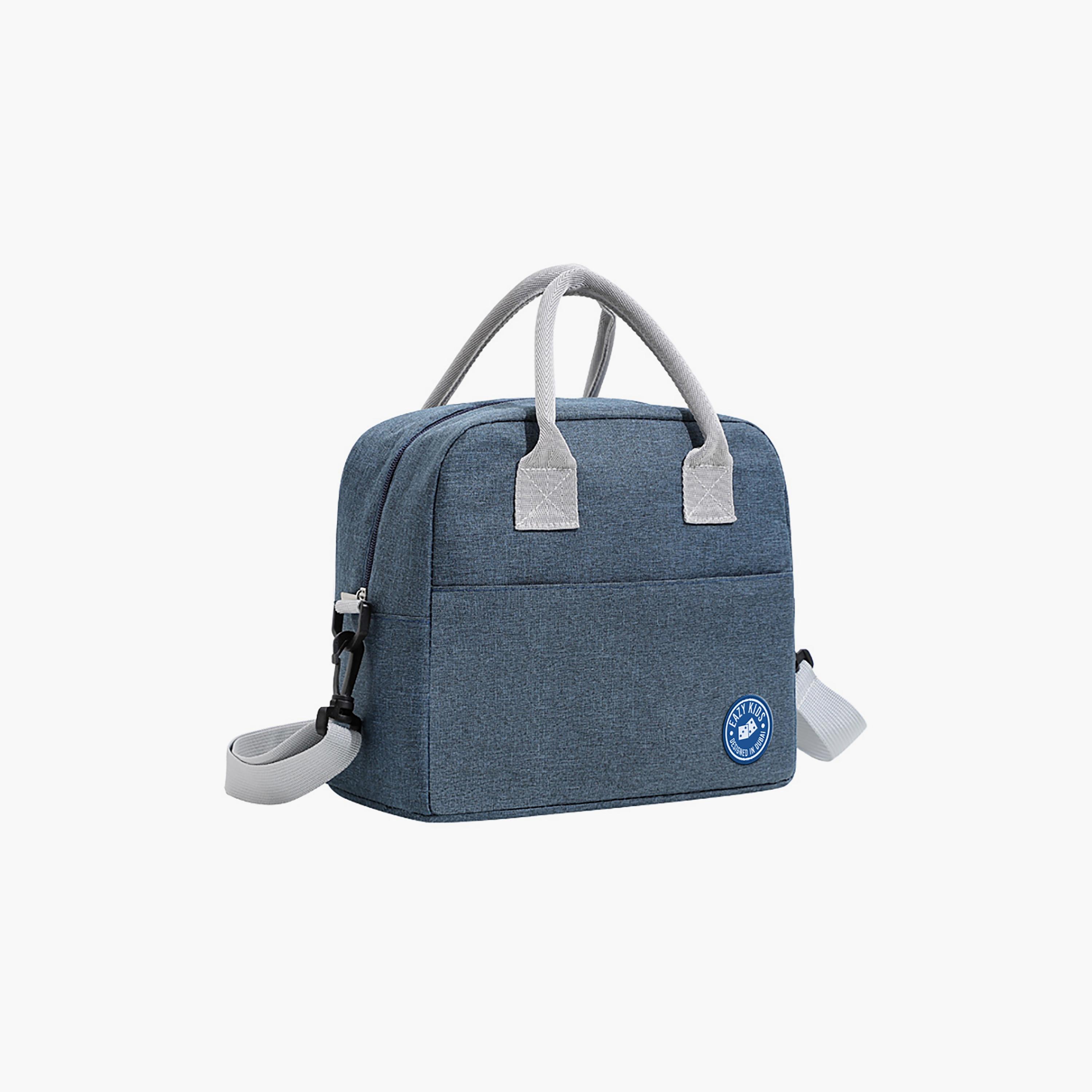 Eazy Kids Bento Lunch Box with Lunch Bag, Jawsome, Blue-school-lunchessentials-lunchboxes-image-3