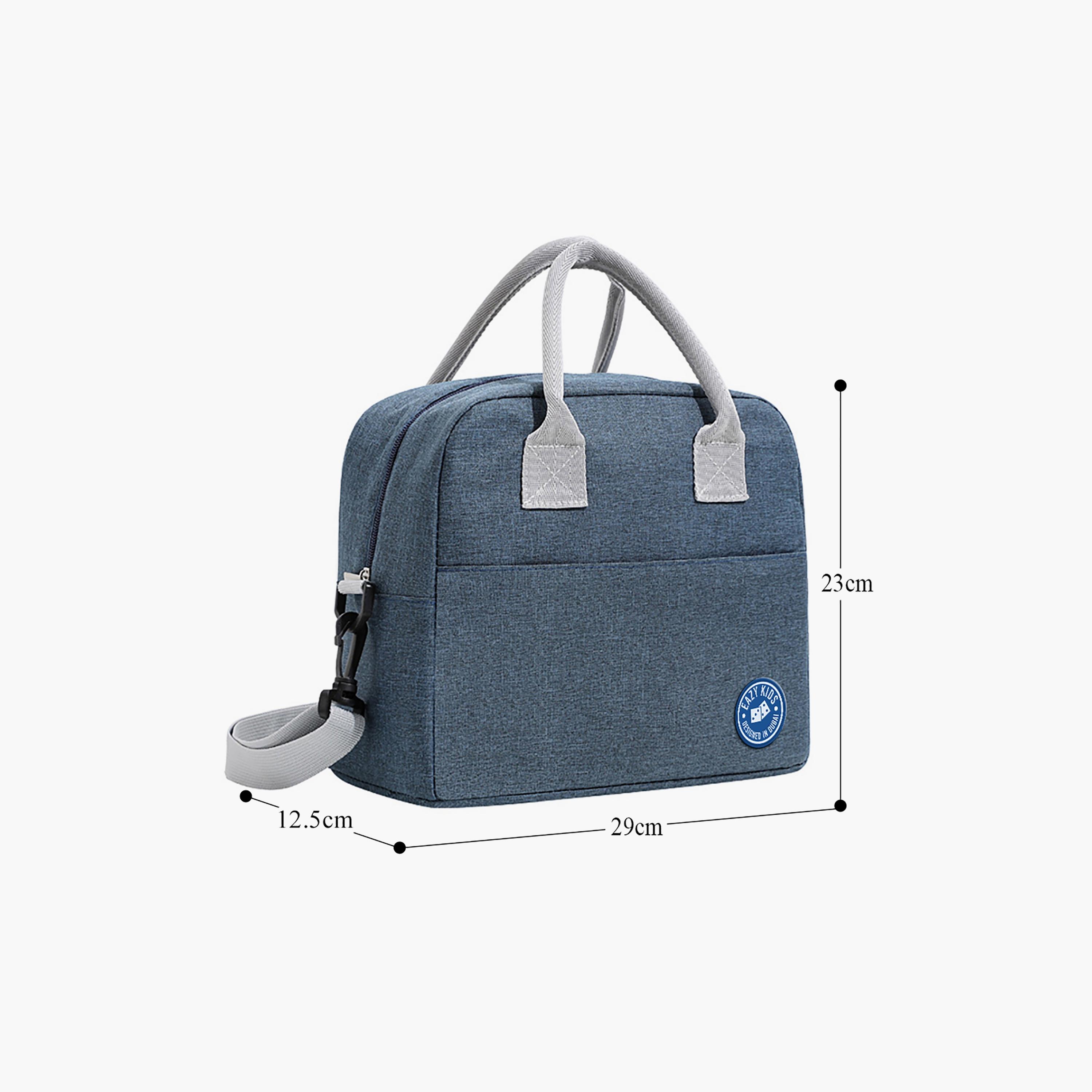 Eazy Kids Bento Lunch Box with Lunch Bag, Jawsome, Blue-school-lunchessentials-lunchboxes-image-5