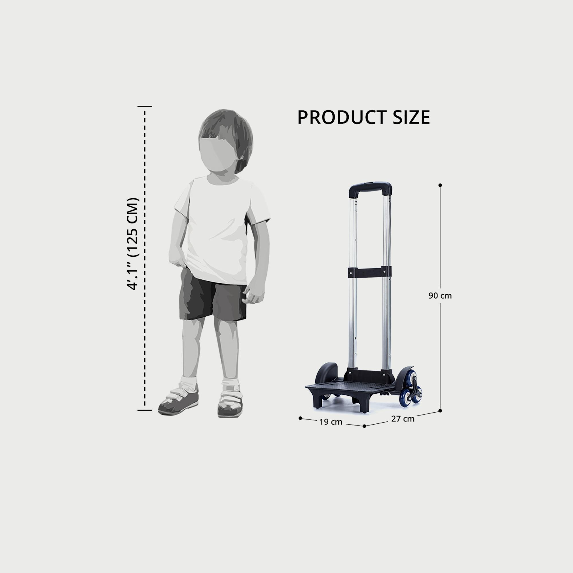 Eazy Kids School Bag with Trolley Dino In Space-school-bagsandbackpacks-trolleybags-image-5