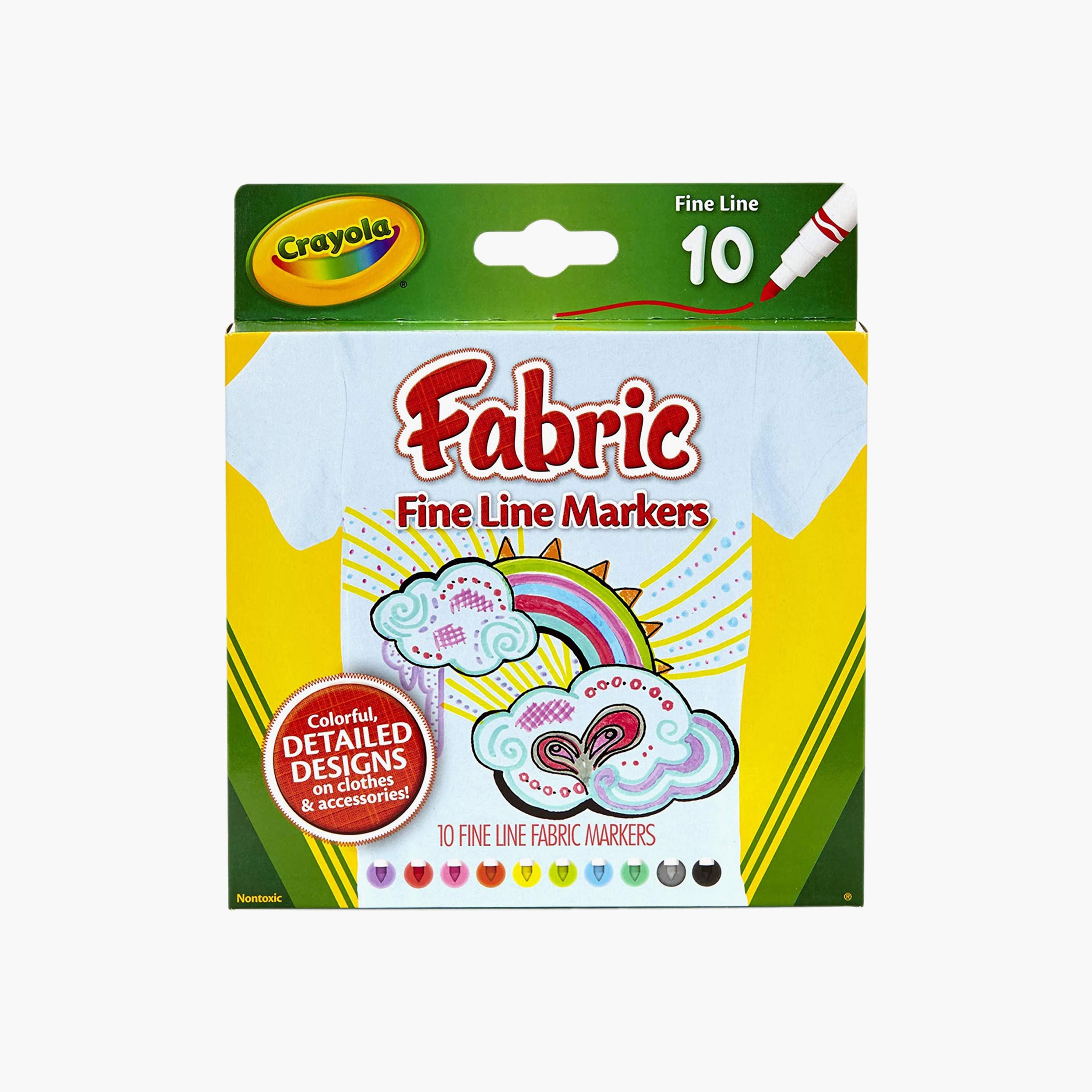 Crayola 10-Piece Fine Line Fabric Markers-school-stationery-sets-image-1