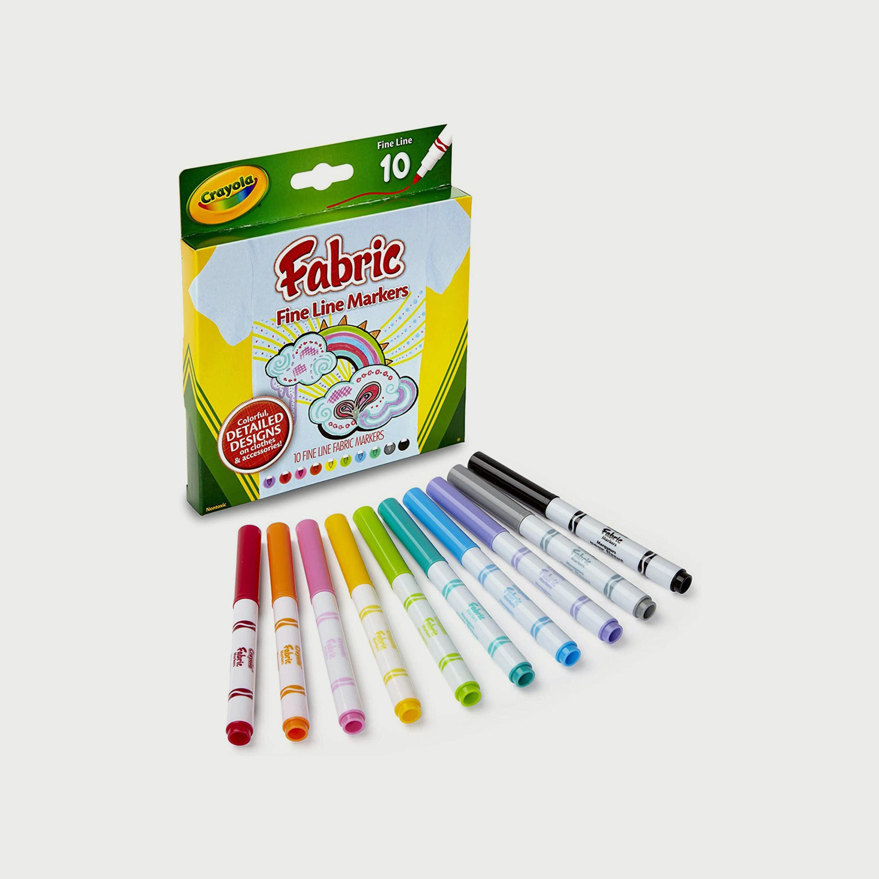 Crayola 10-Piece Fine Line Fabric Markers-school-stationery-sets-image-2